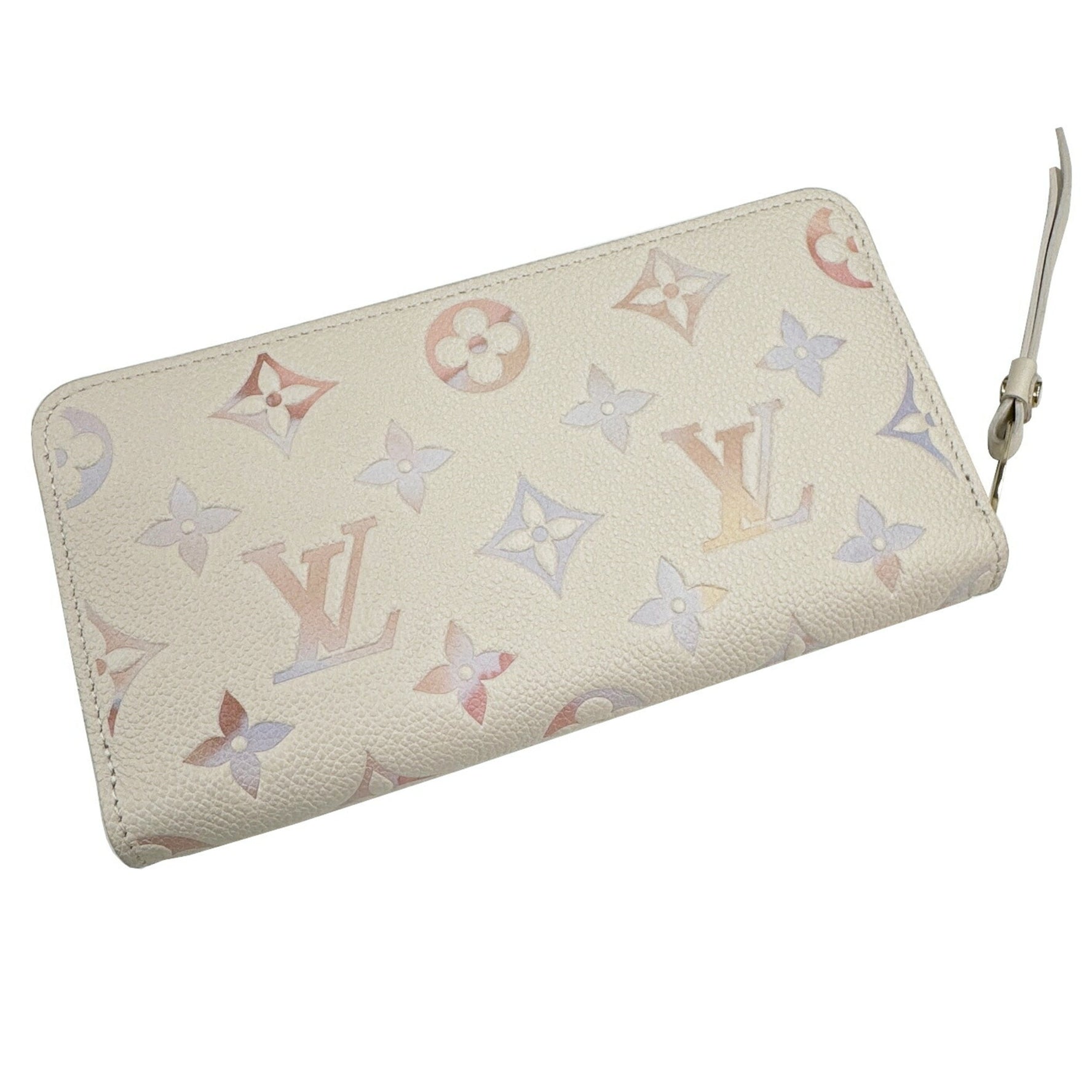 Louis Vuitton Zippy Wallet Monogram Empreinte Dream Beige RFID Long