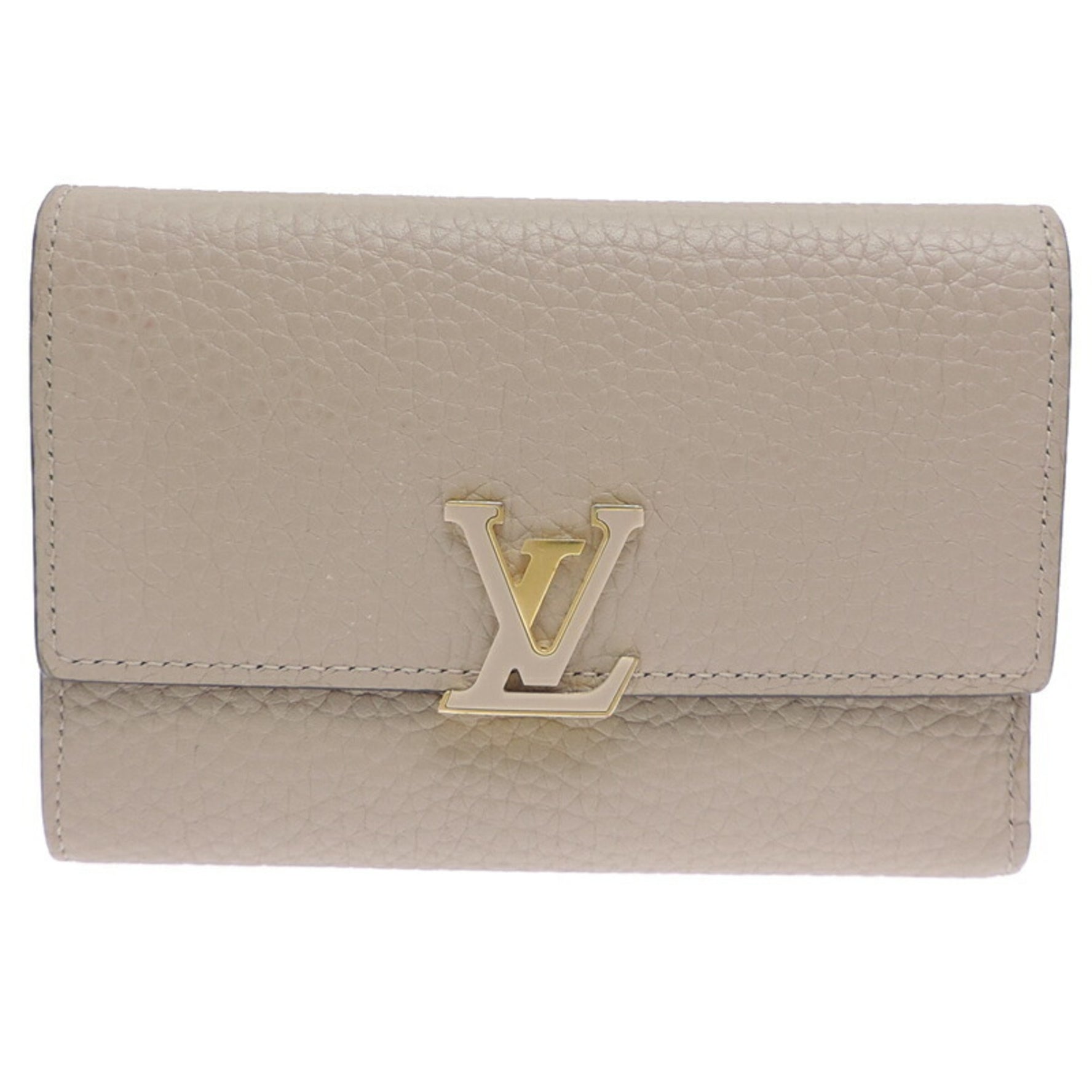 Louis Vuitton Portefeuille Capucines Compact Bi-fold Wallet Taurillon Galle (Gray)