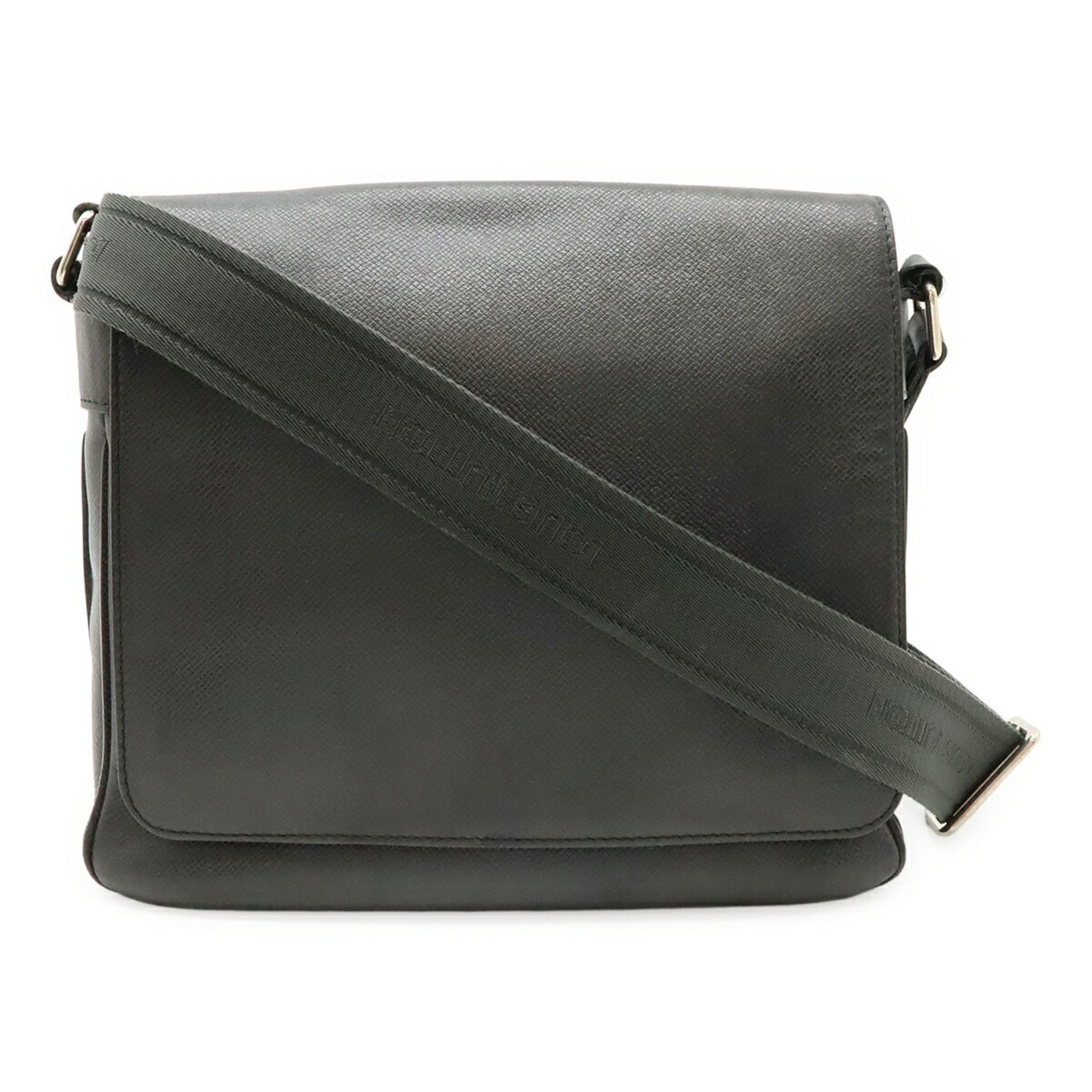 Louis Vuitton Taiga Roman PM Shoulder Bag, Leather, Ardoise, Black