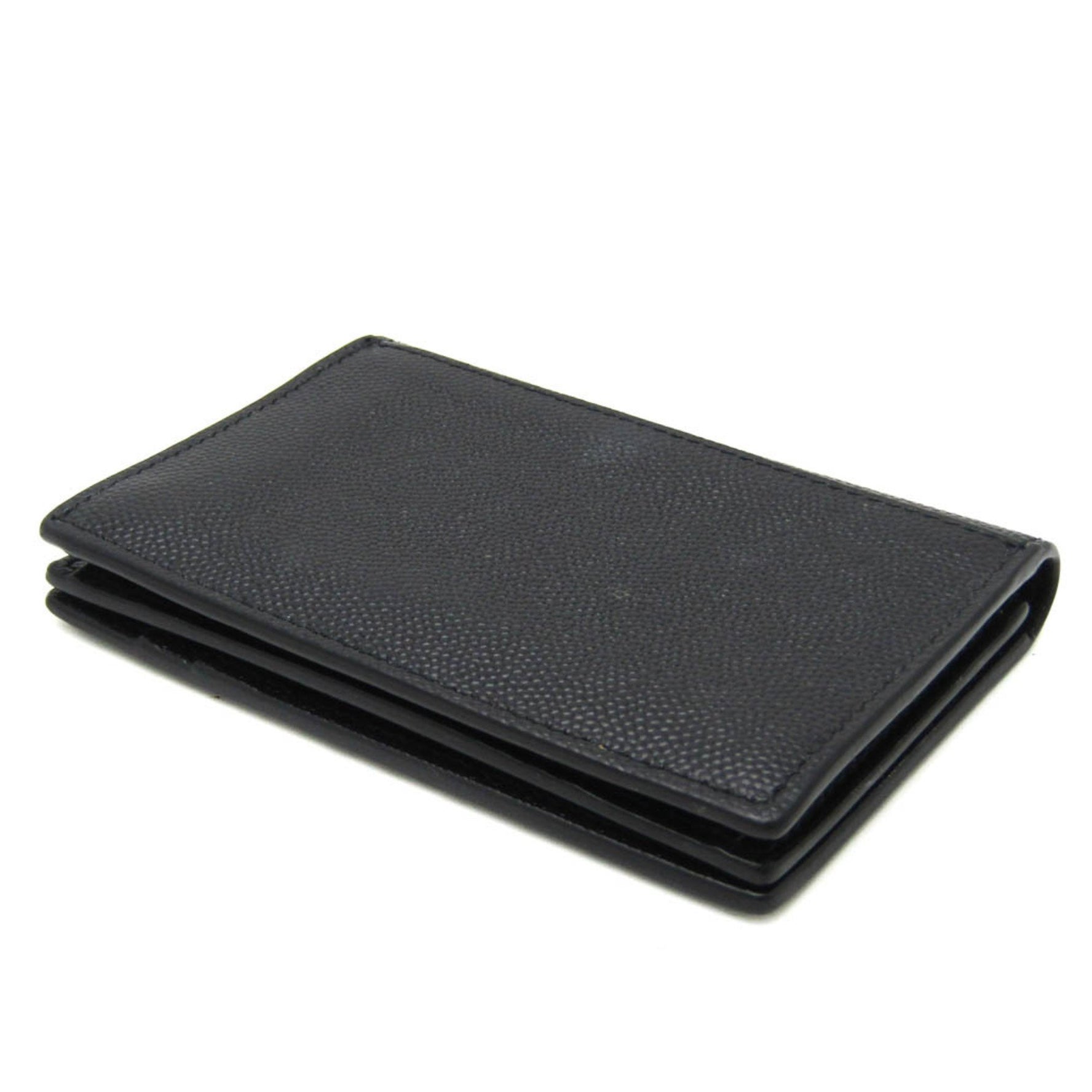 Saint Laurent Leather Card Case Black