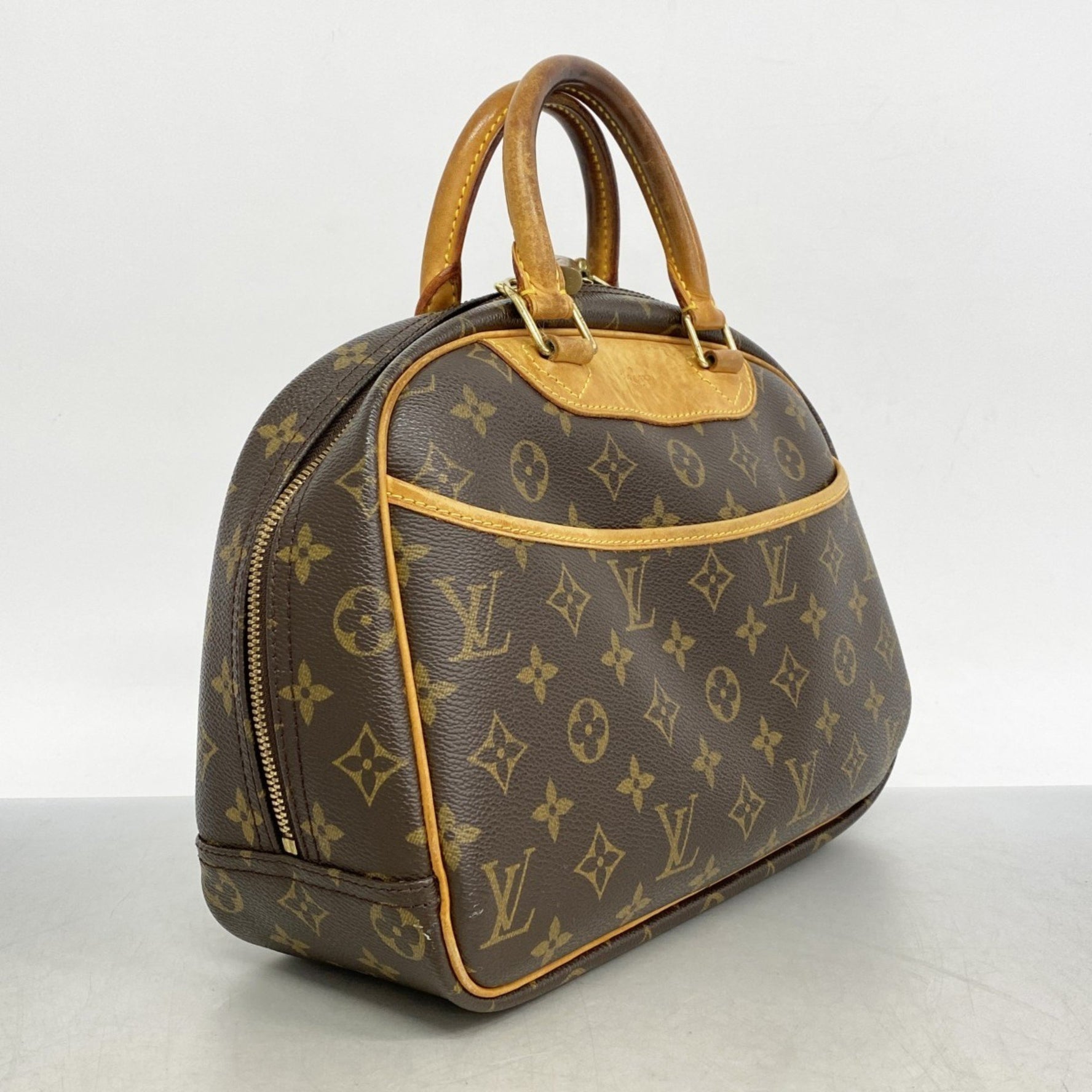 Louis Vuitton Monogram Trouville Handbag M42228 Brown Women's