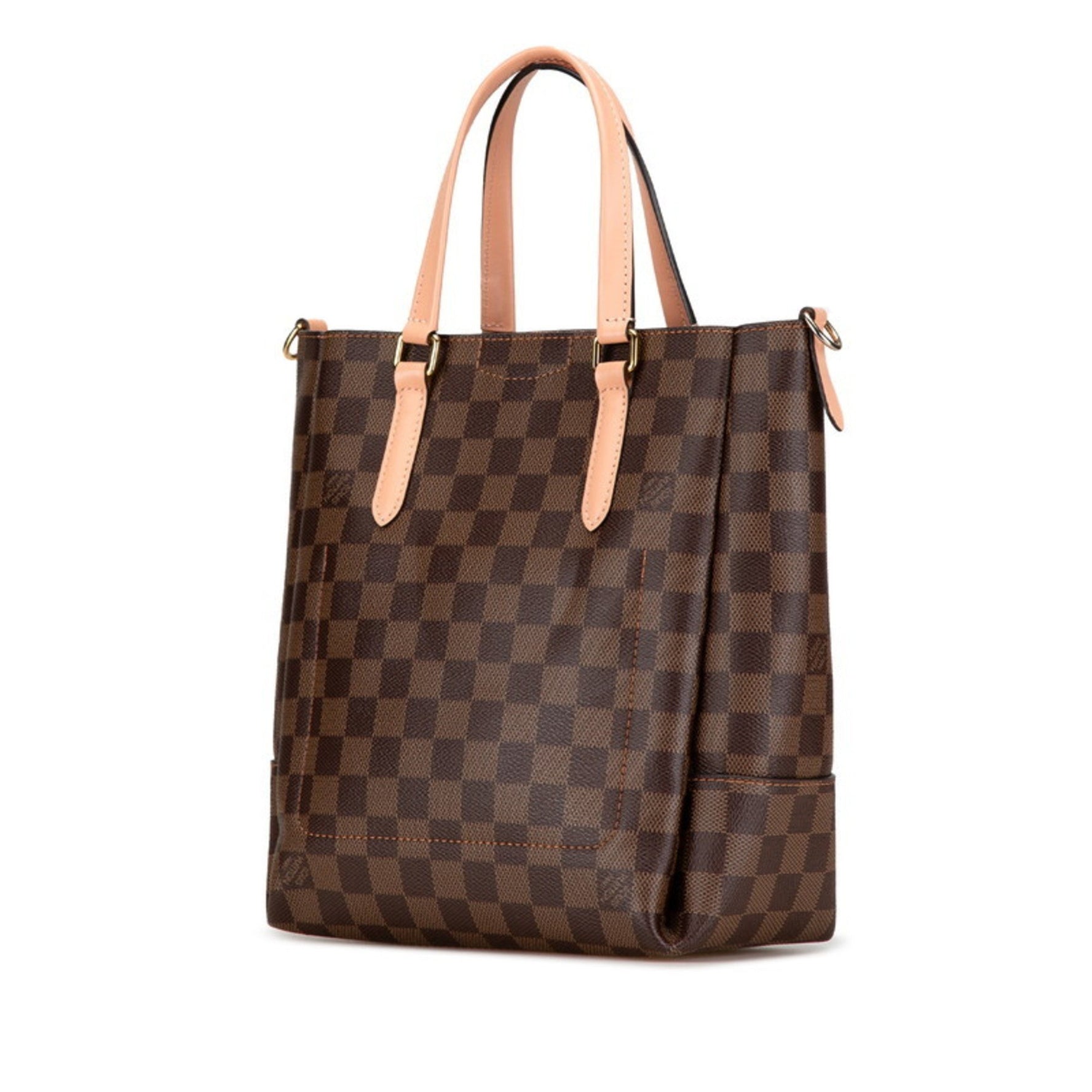 Louis Vuitton Damier Belmont BB Tote Bag Shoulder N60297 Brown Pink PVC Leather Women's LOUIS VUITTON
