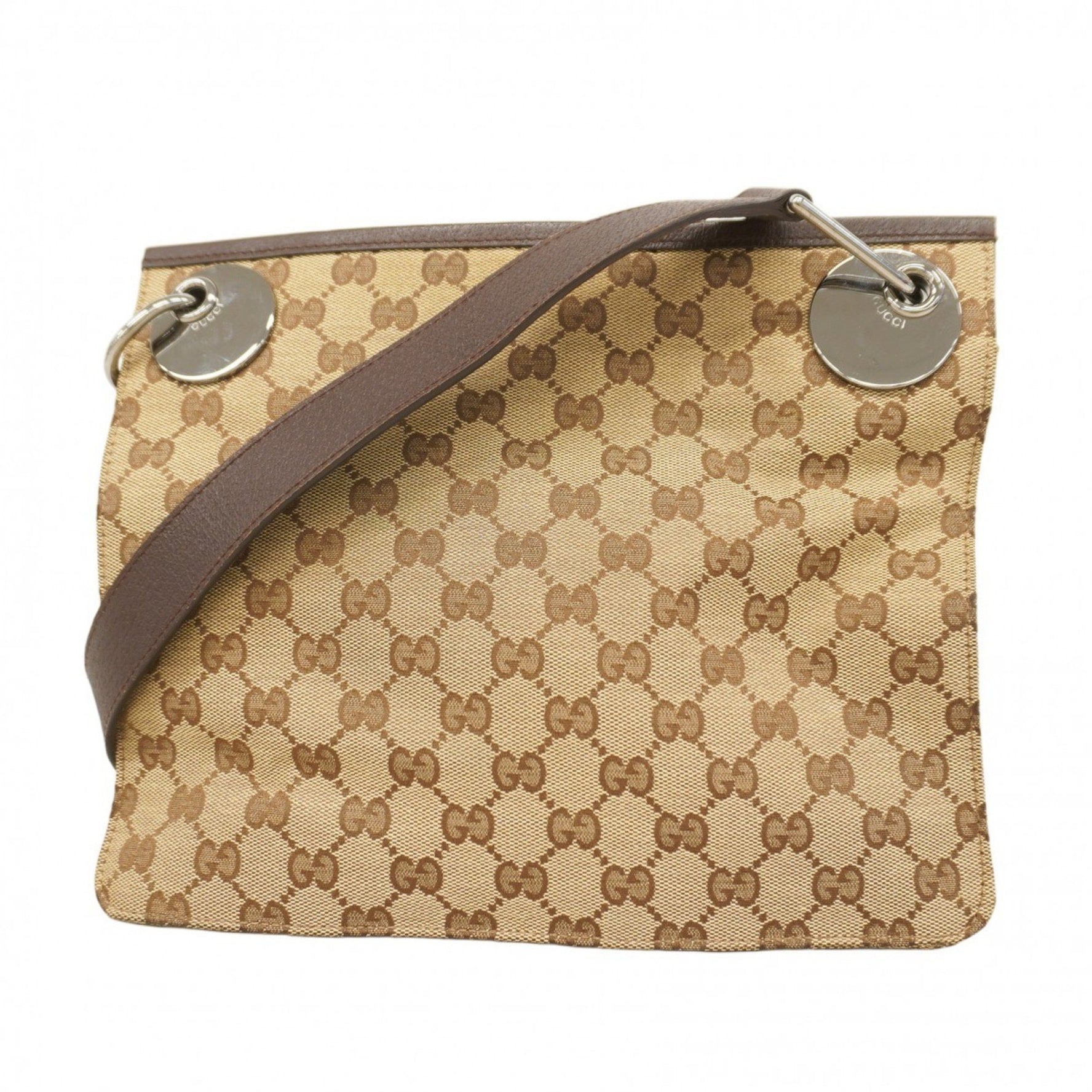 Gucci Shoulder Bag GG Canvas Beige Brown