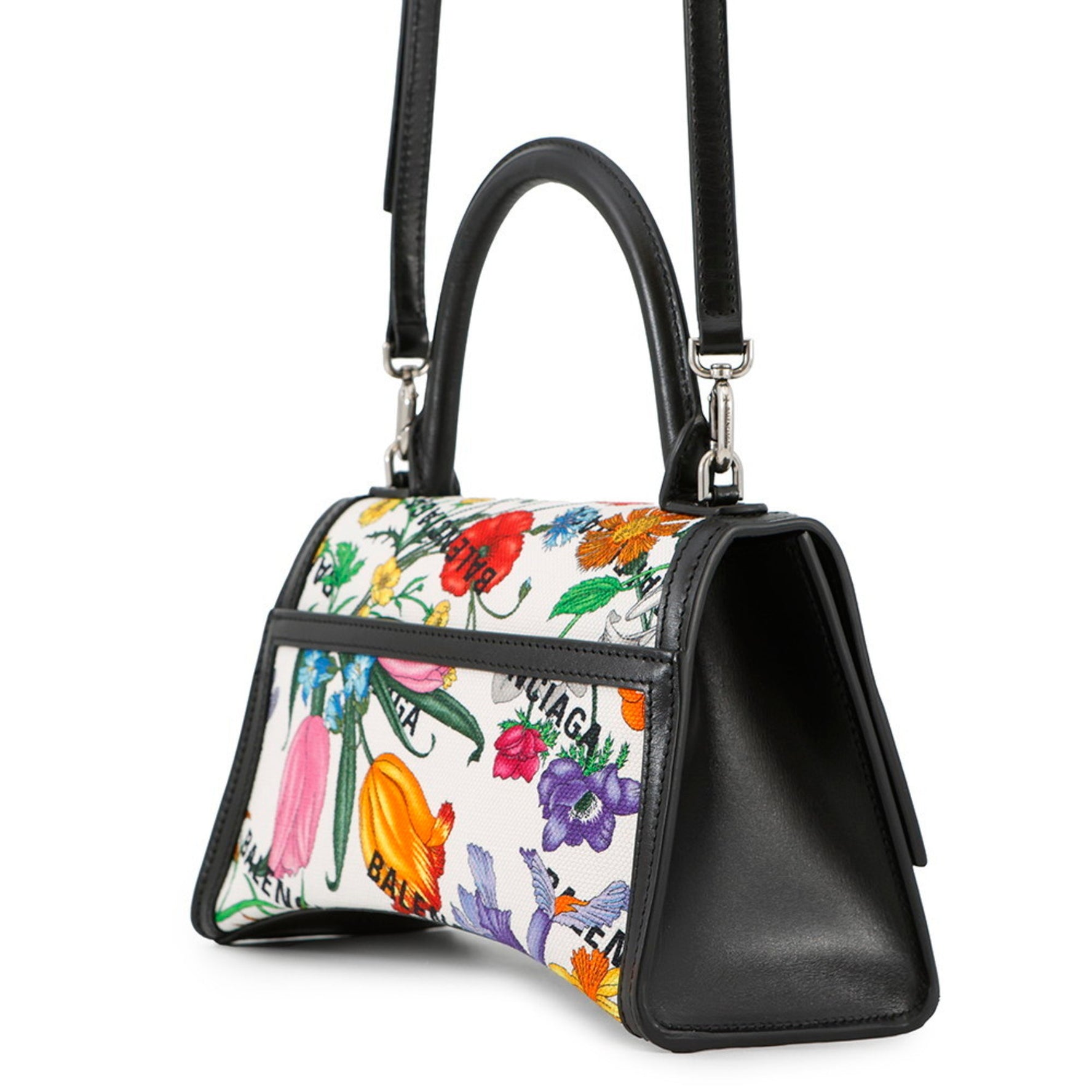 Gucci handbag, Balenciaga collaboration, Hacker Project Flora Hourglass small