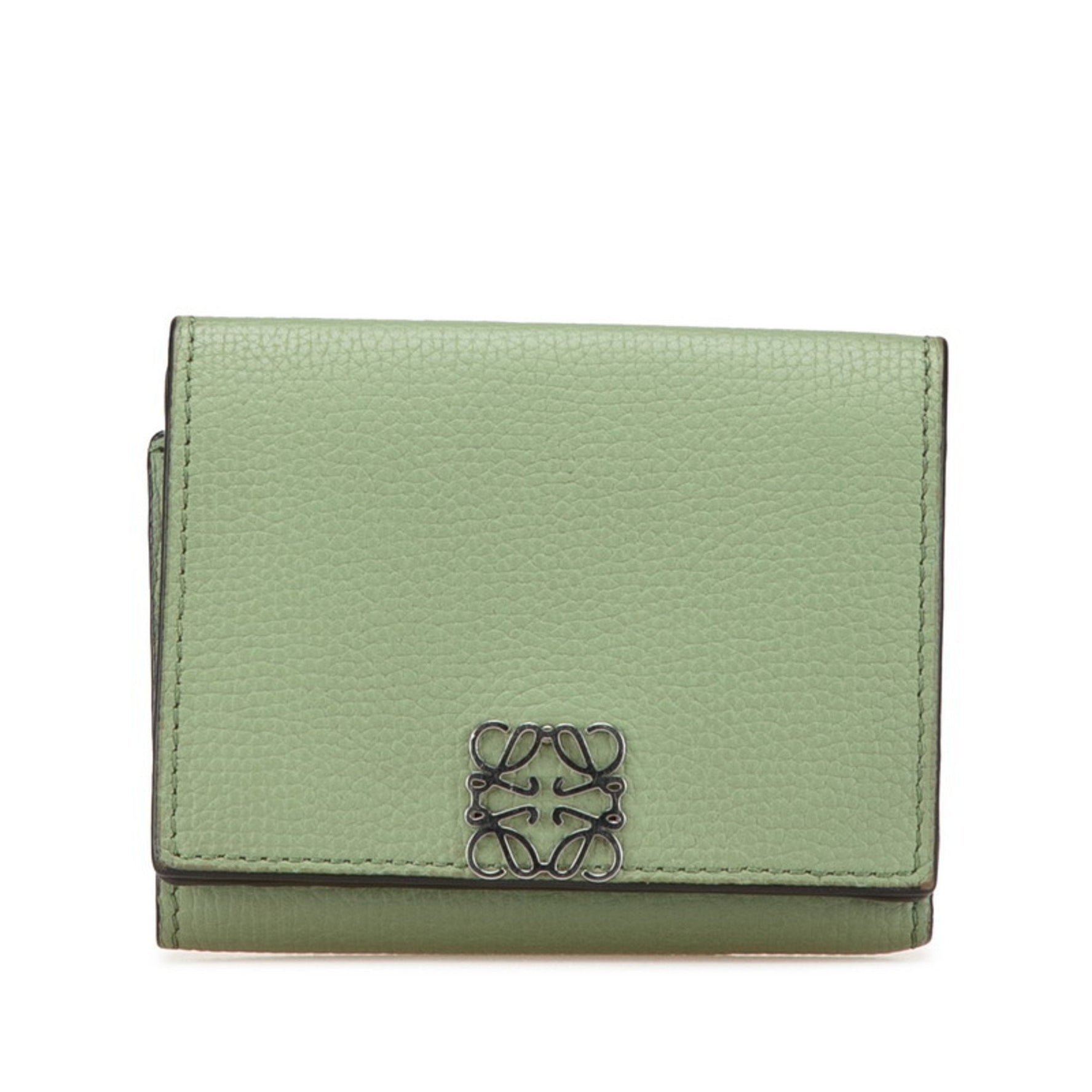 LOEWE Anagram Trifold Wallet Calf Leather
