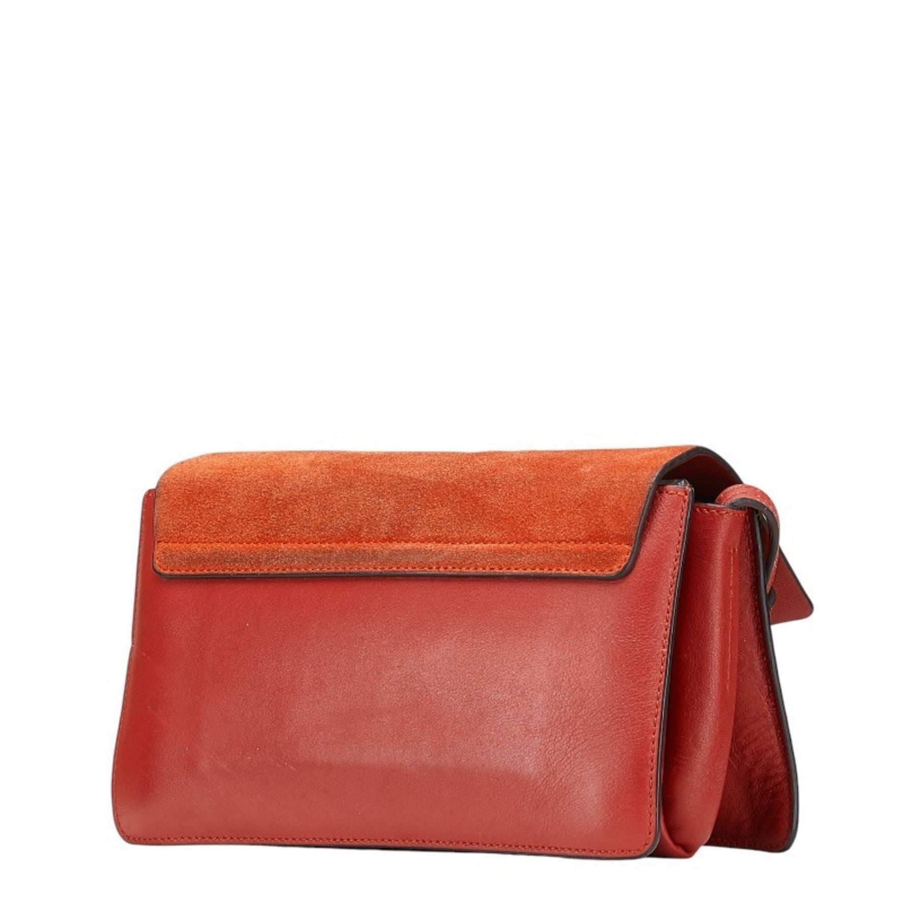 Chloé Chloe Faye Small Crossbody Shoulder Bag in Red Suede and Leather.