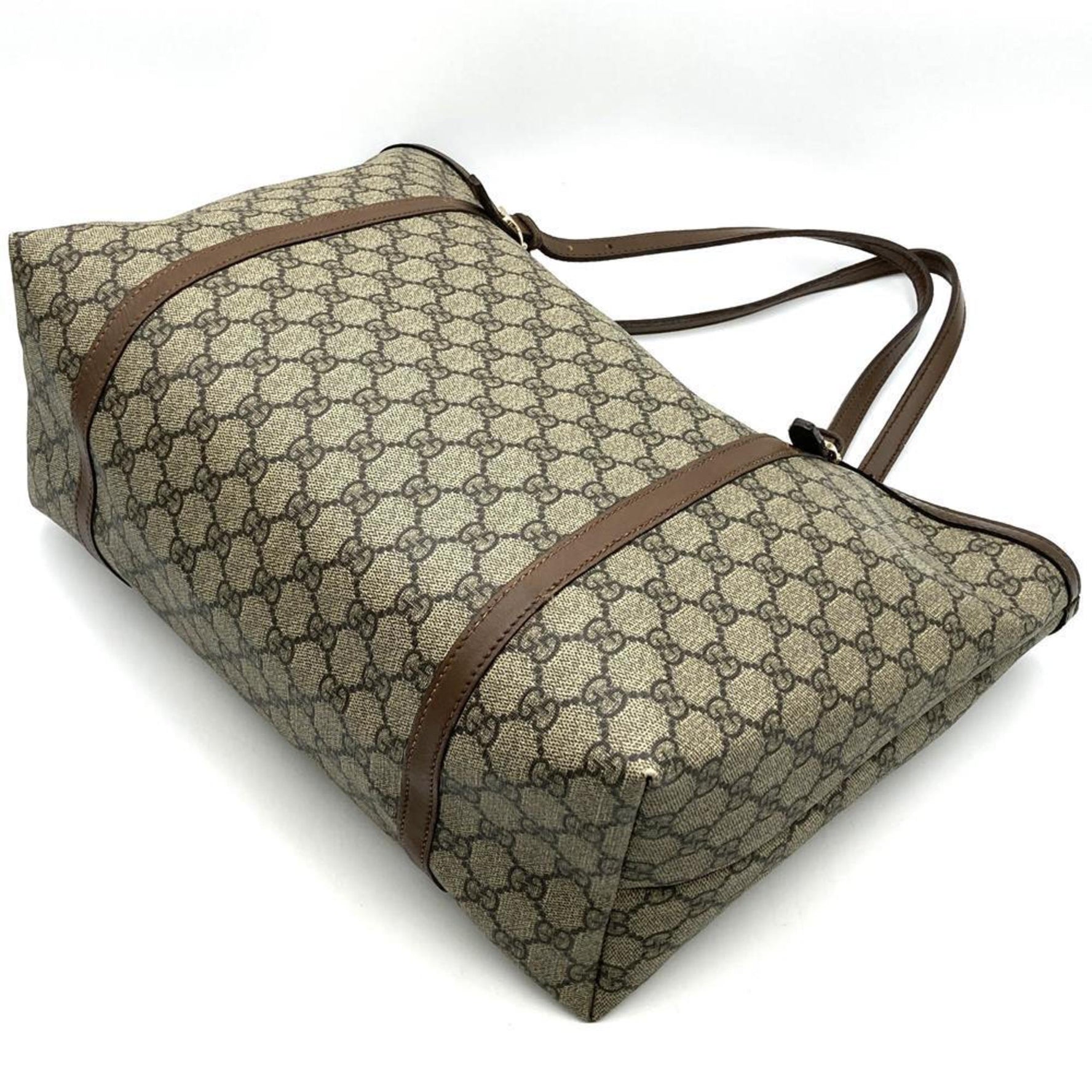 GUCCI Tote Bag GG Supreme Leather