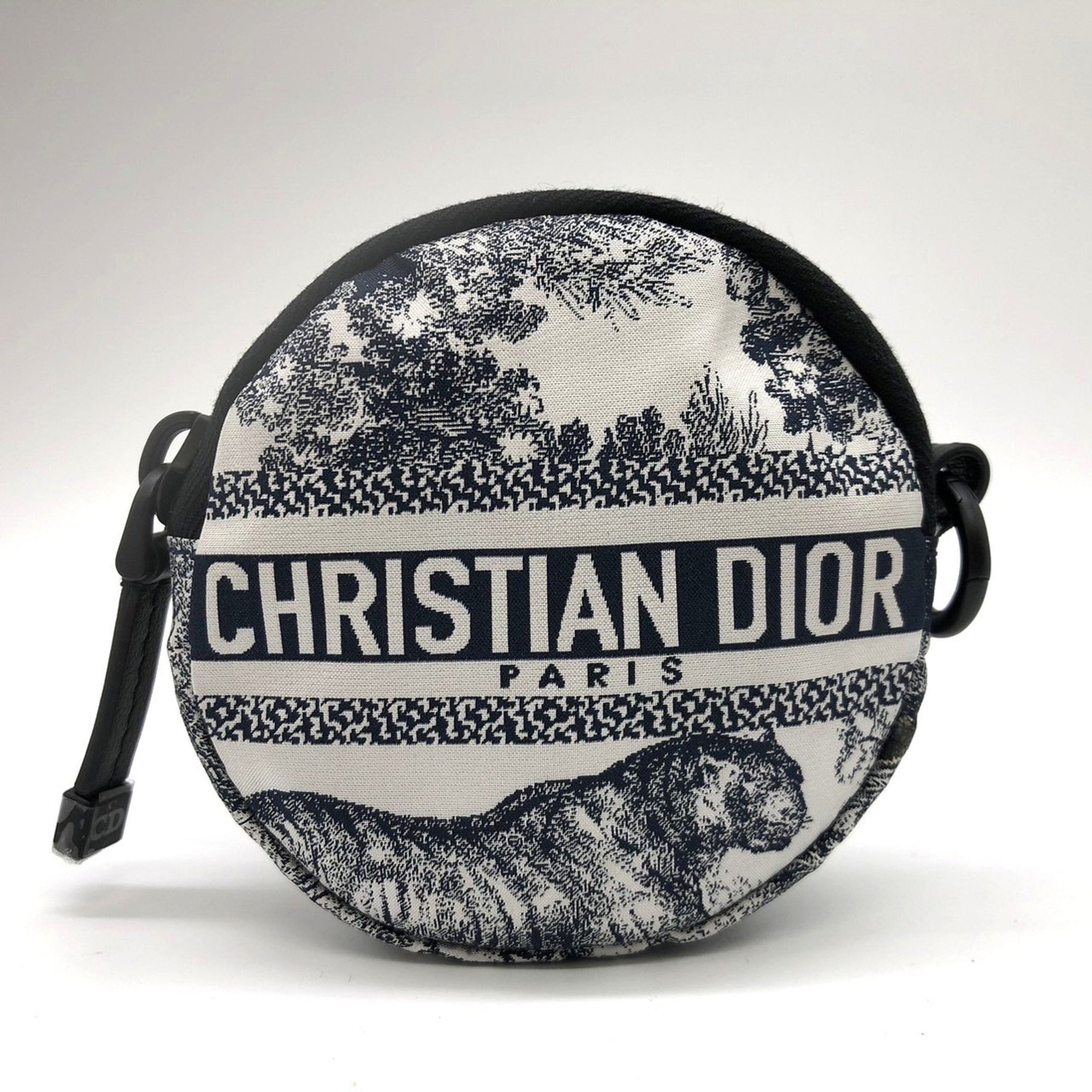 Christian Dior Coin Case Blue Tiger Fabric