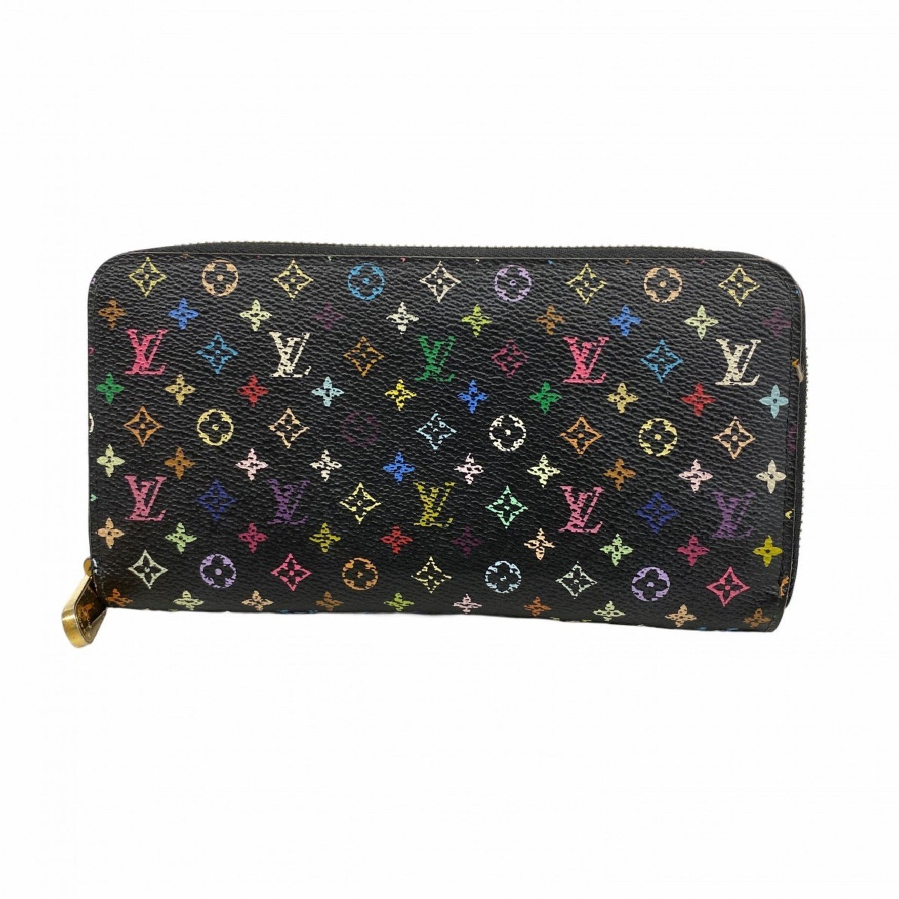 Louis Vuitton Monogram Multicolore Zippy Wallet Noir Grenard