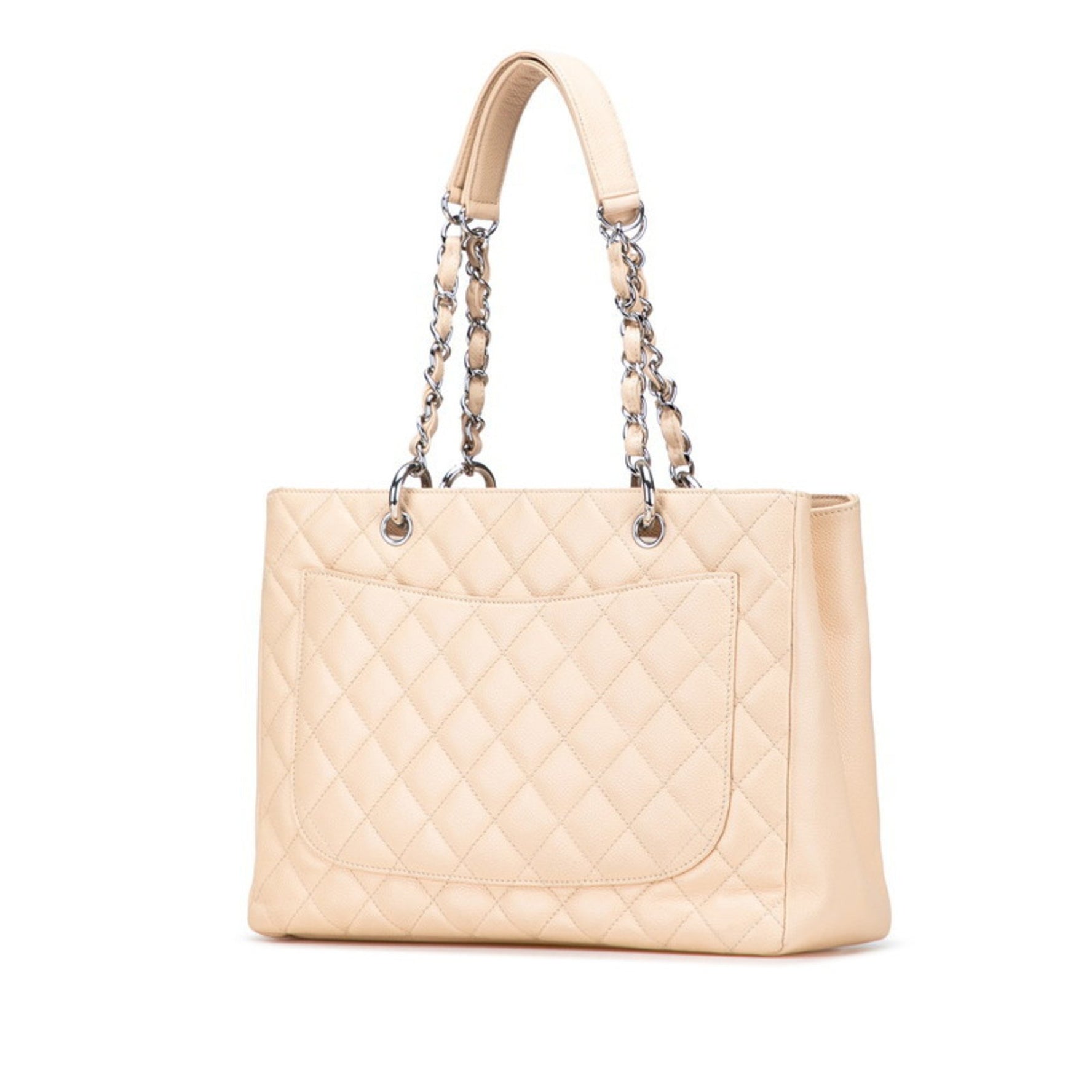 CHANEL Matelasse Coco Mark Chain Tote Bag in Caviar Leather