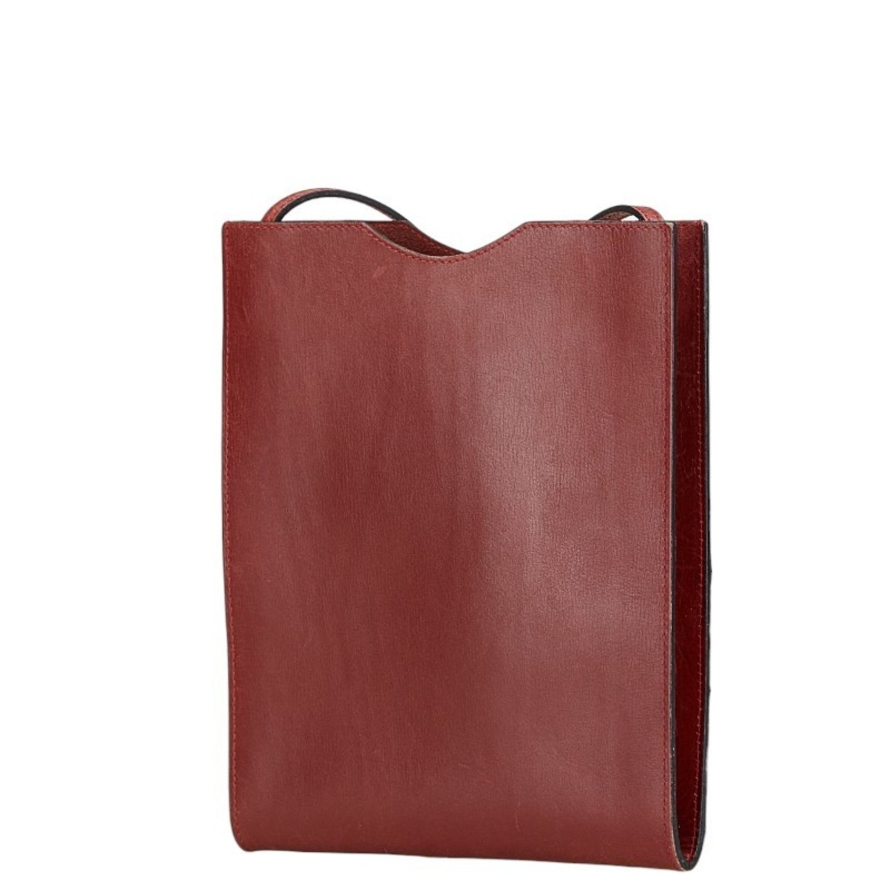 Hermes Onimetou Shoulder Bag Bordeaux Red Box Calf Women's HERMES