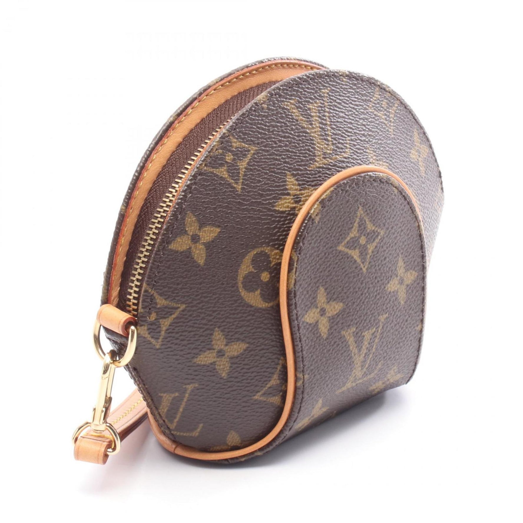 Louis Vuitton Mini Ellipse Monogram Pouch Bag, Leather, Brown
