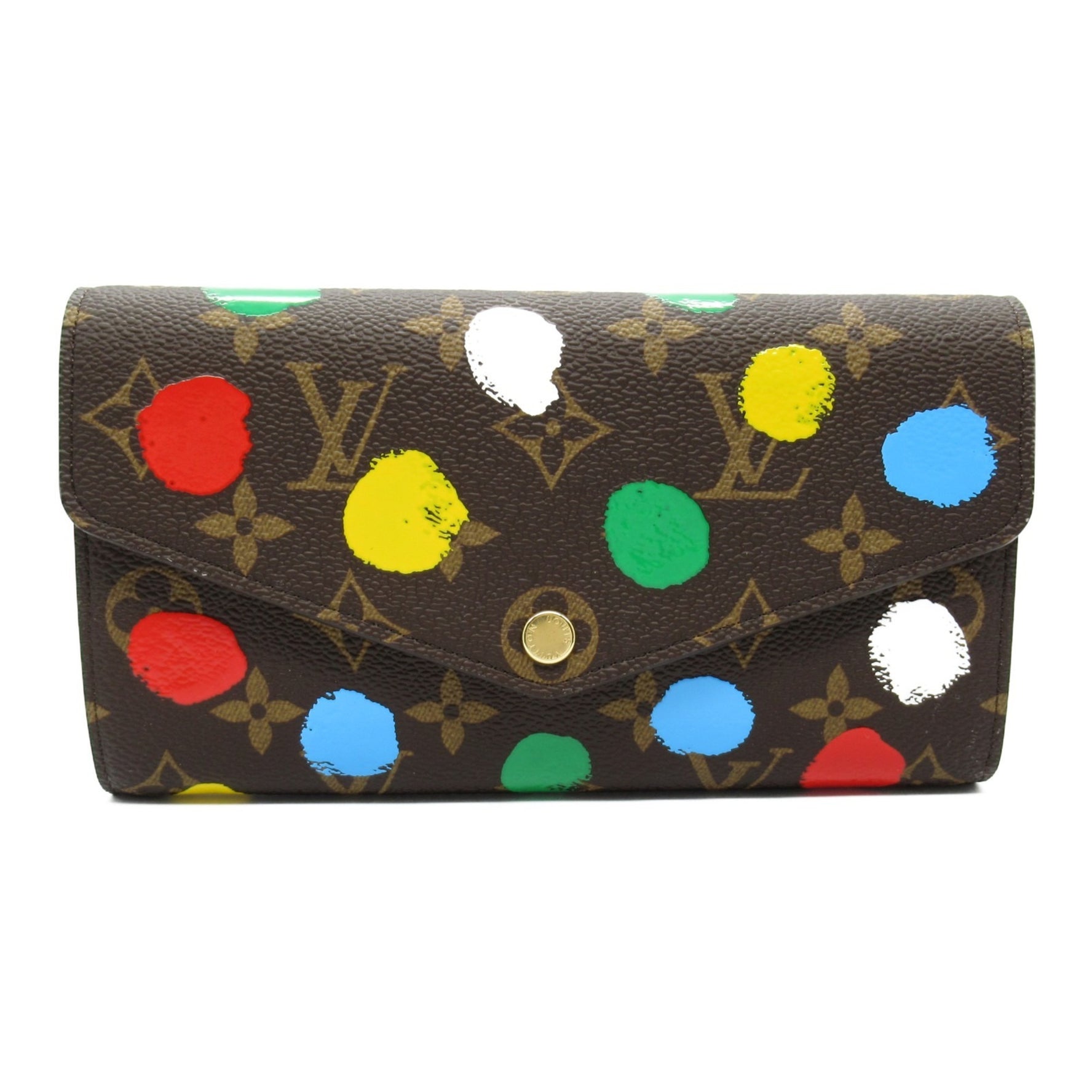 Louis Vuitton LV x YK Portefeuille Sarah NM Bi-fold long wallet Coated canvas Monogram Ladies
