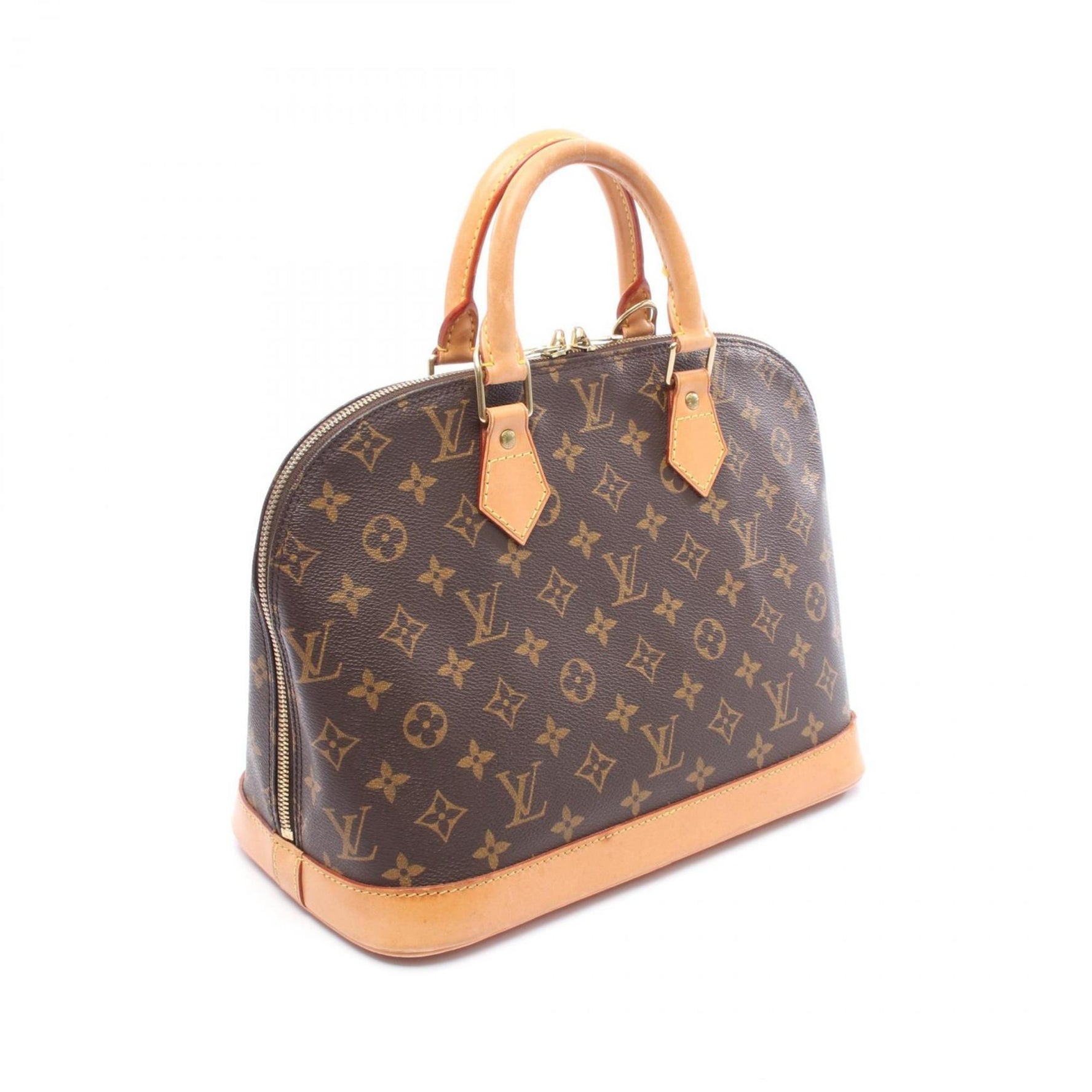 Louis Vuitton Alma PM Handbag in Coated Canvas and Leather with Monogram Design