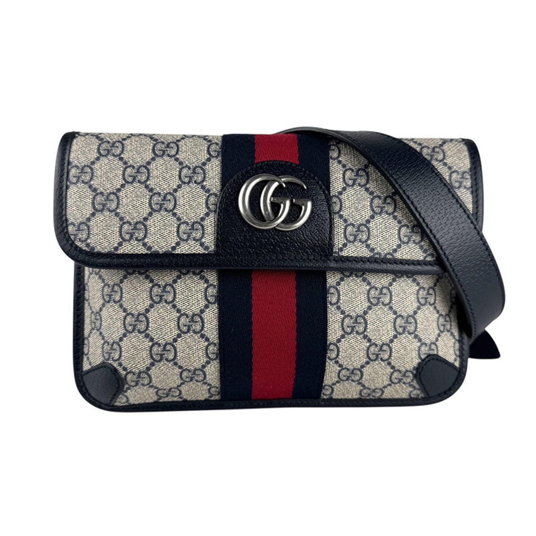 Gucci GG Supreme Canvas Waist Bag/Body Bag in Navy for Men and Women, z6697