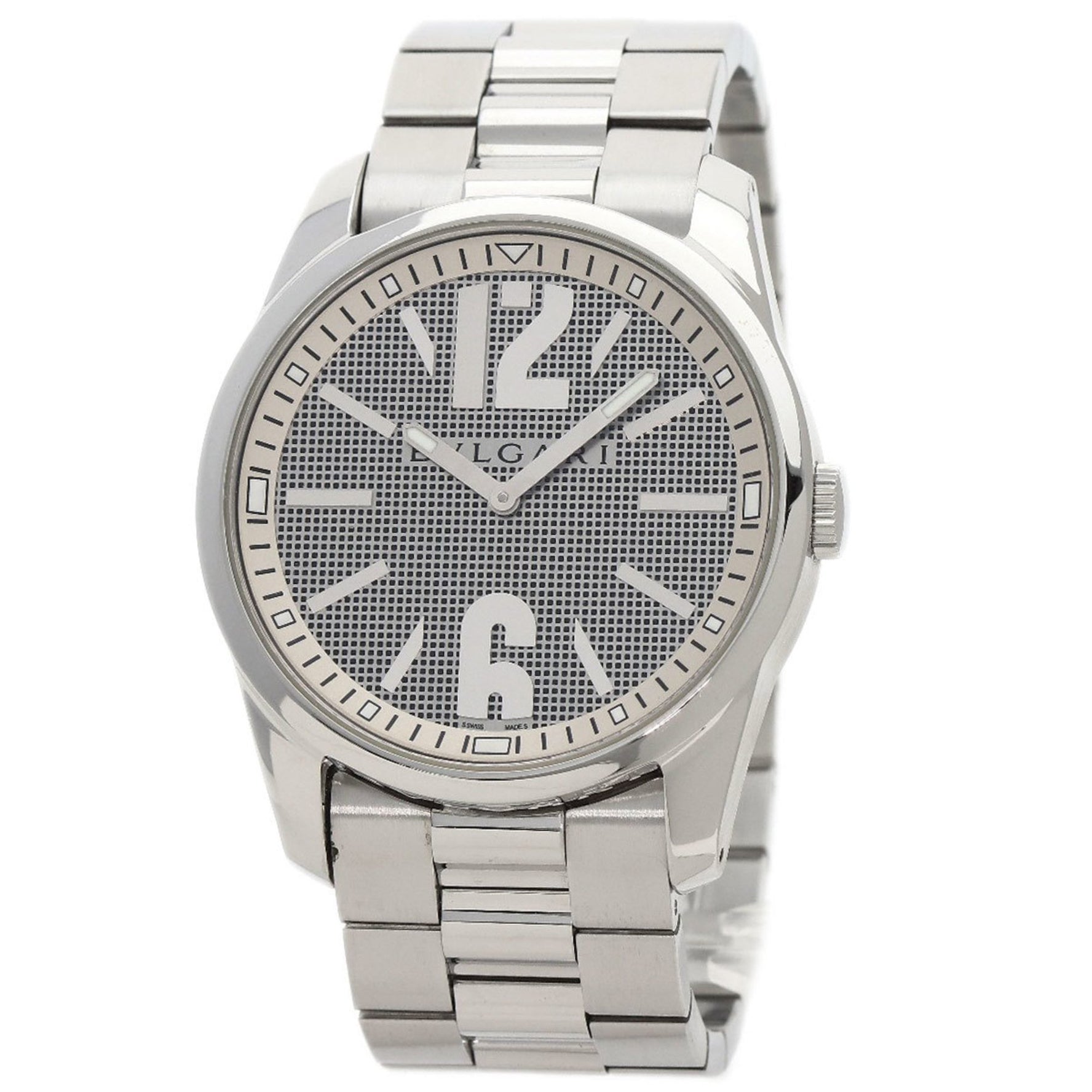 BVLGARI ST42SS Solotempo Watch Stainless Steel SS Men's