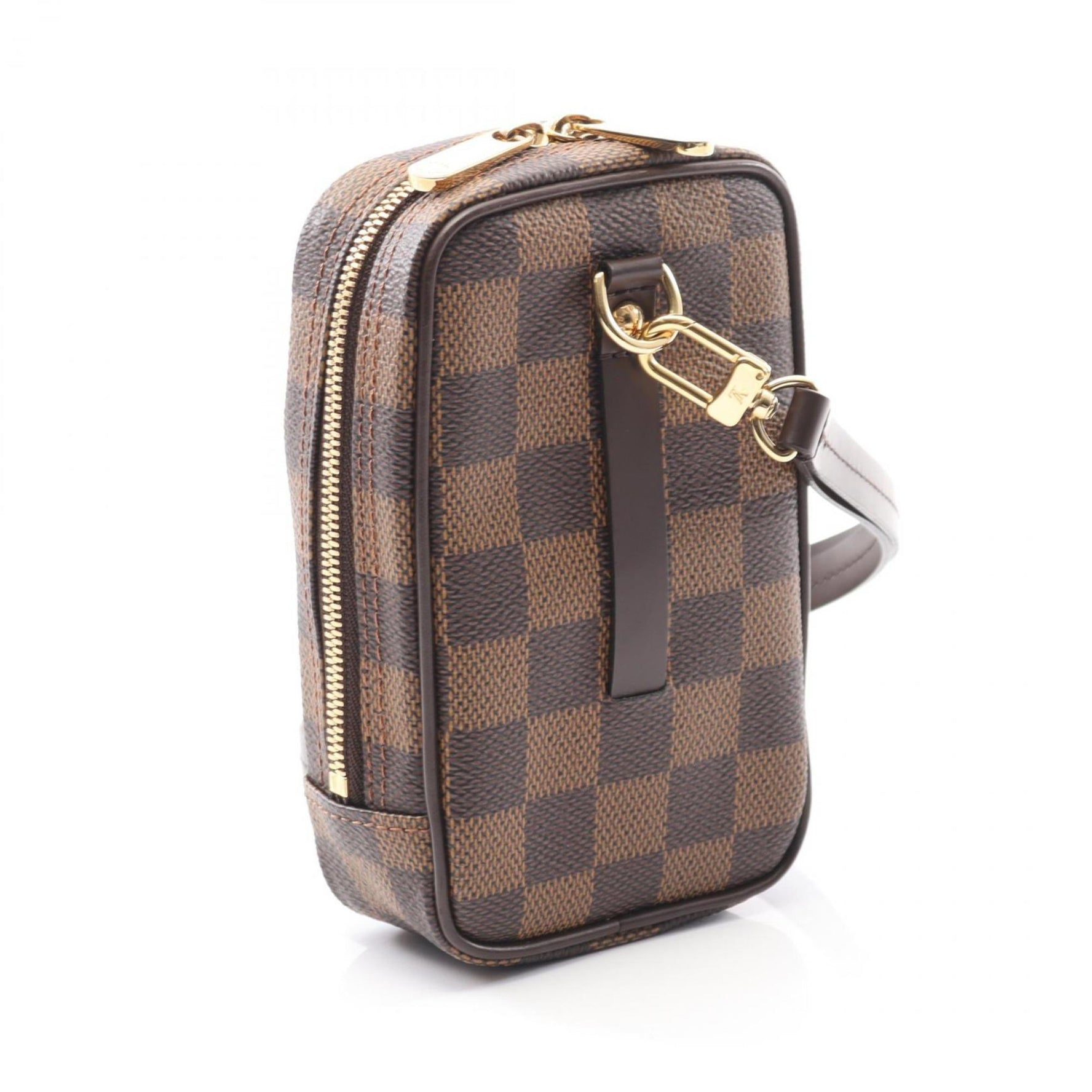 Louis Vuitton Etui Okapi GM Pouch Bag, Leather Damier, Brown