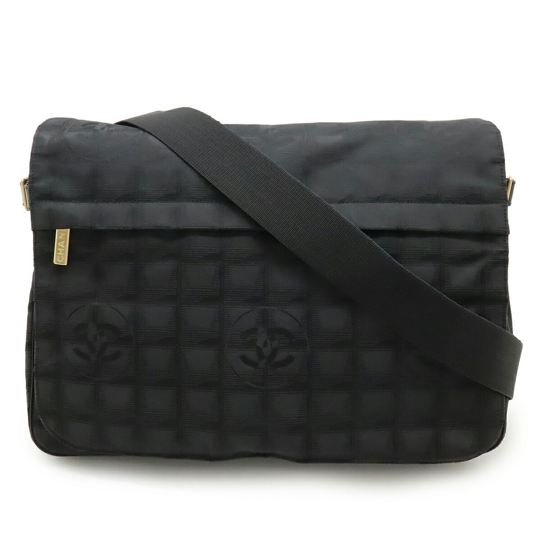 CHANEL New Travel Line Shoulder Bag in Nylon Jacquard