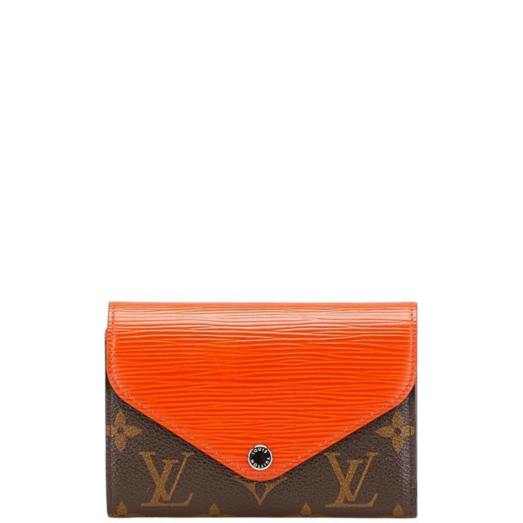 Louis Vuitton Monogram Epi Portefeuille Marly Compact Tri-fold Wallet in Pimmon Brown Leather