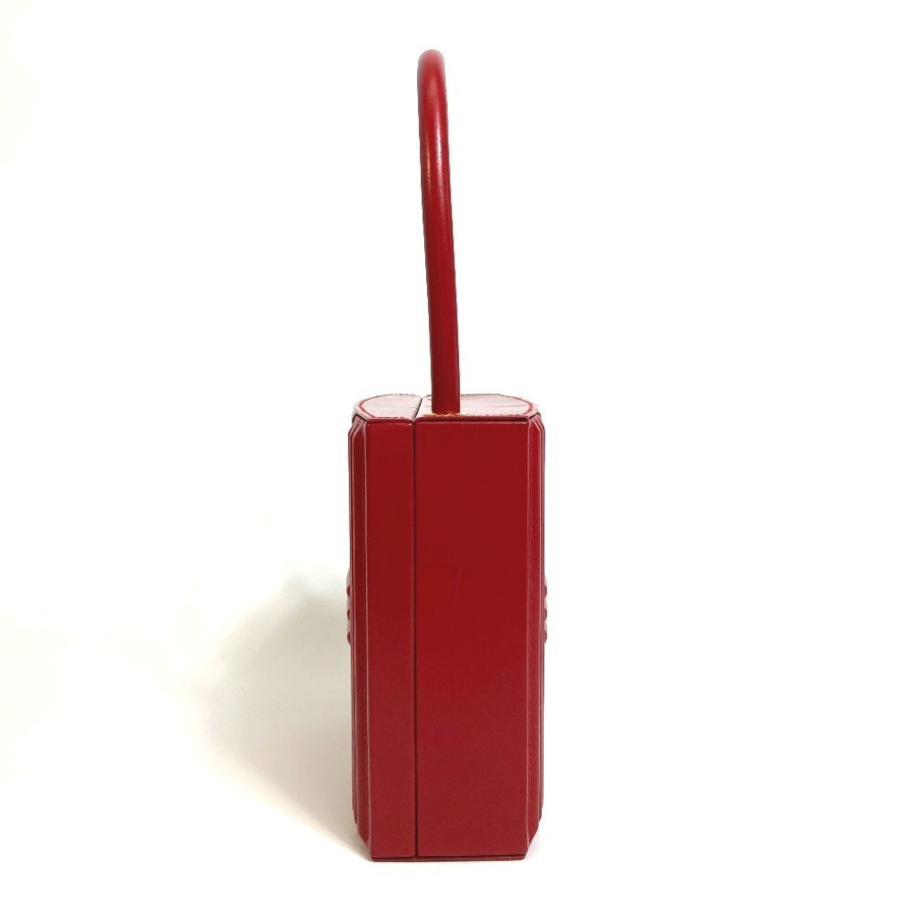 HERMES Cadena Kelly Handbag in Box Calf Leather, Rouge vif Red