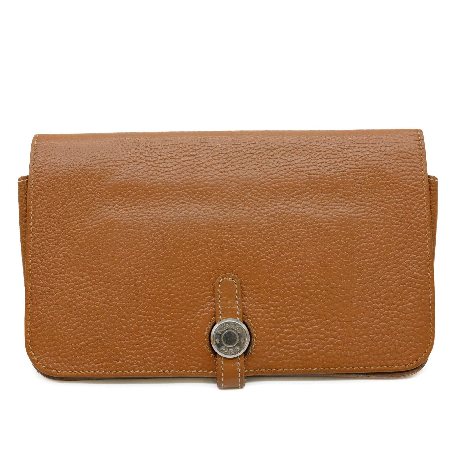 HERMES Long Wallet Dogon GM Togo Leather Gold