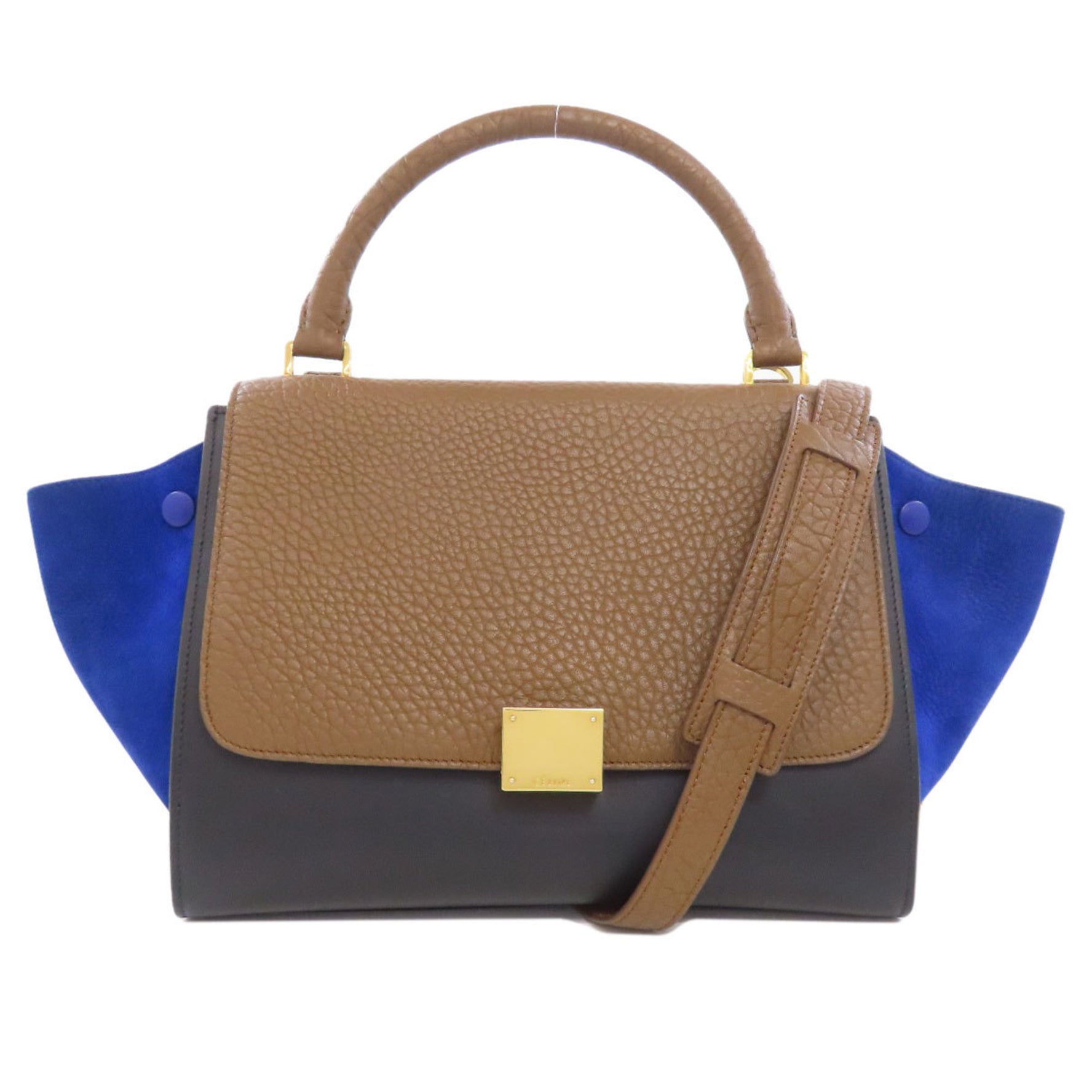 CELINE Trapeze Handbag in Calf Leather