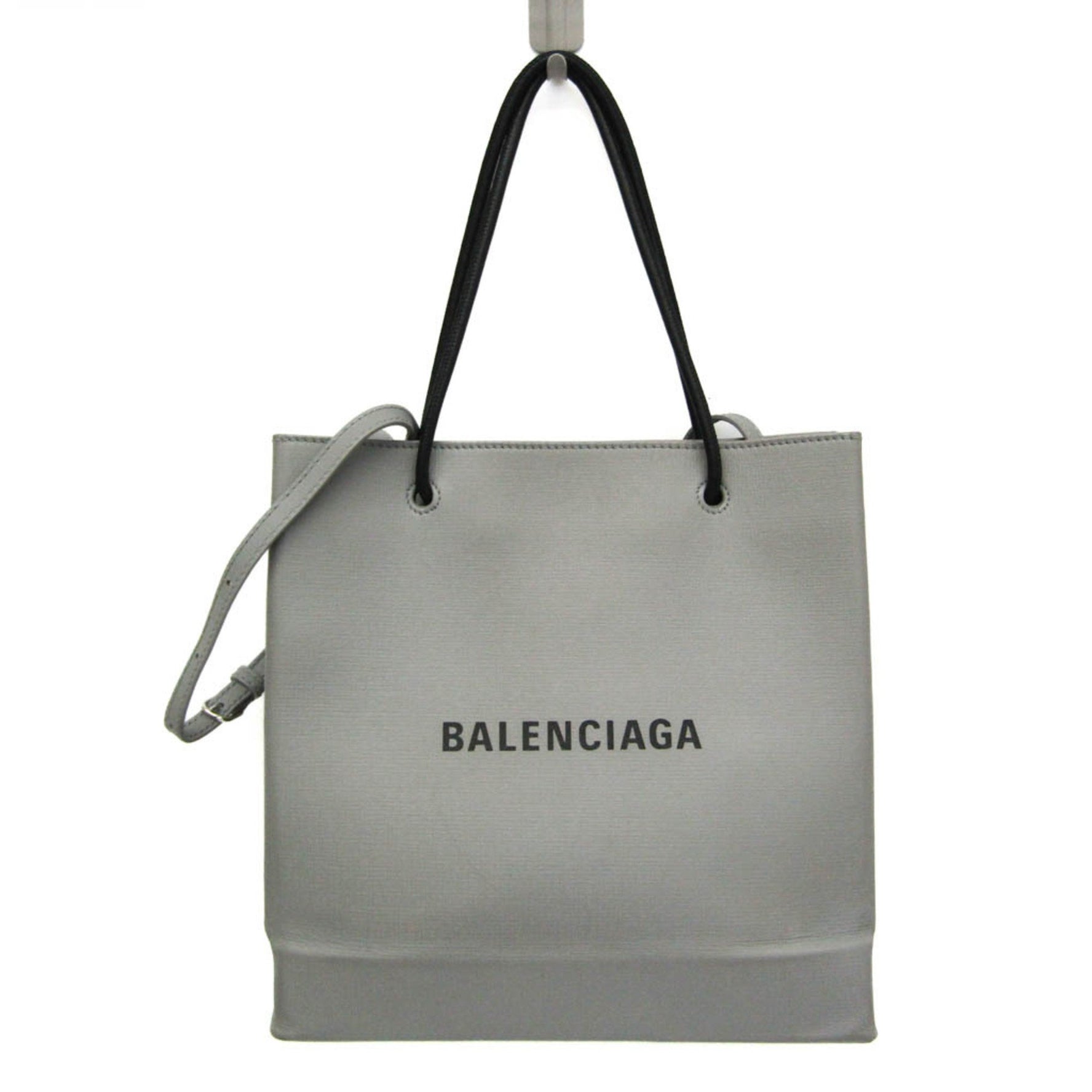 Balenciaga Shopping Bag S Women,Men Leather Shoulder Bag,Tote Bag Black,Gray