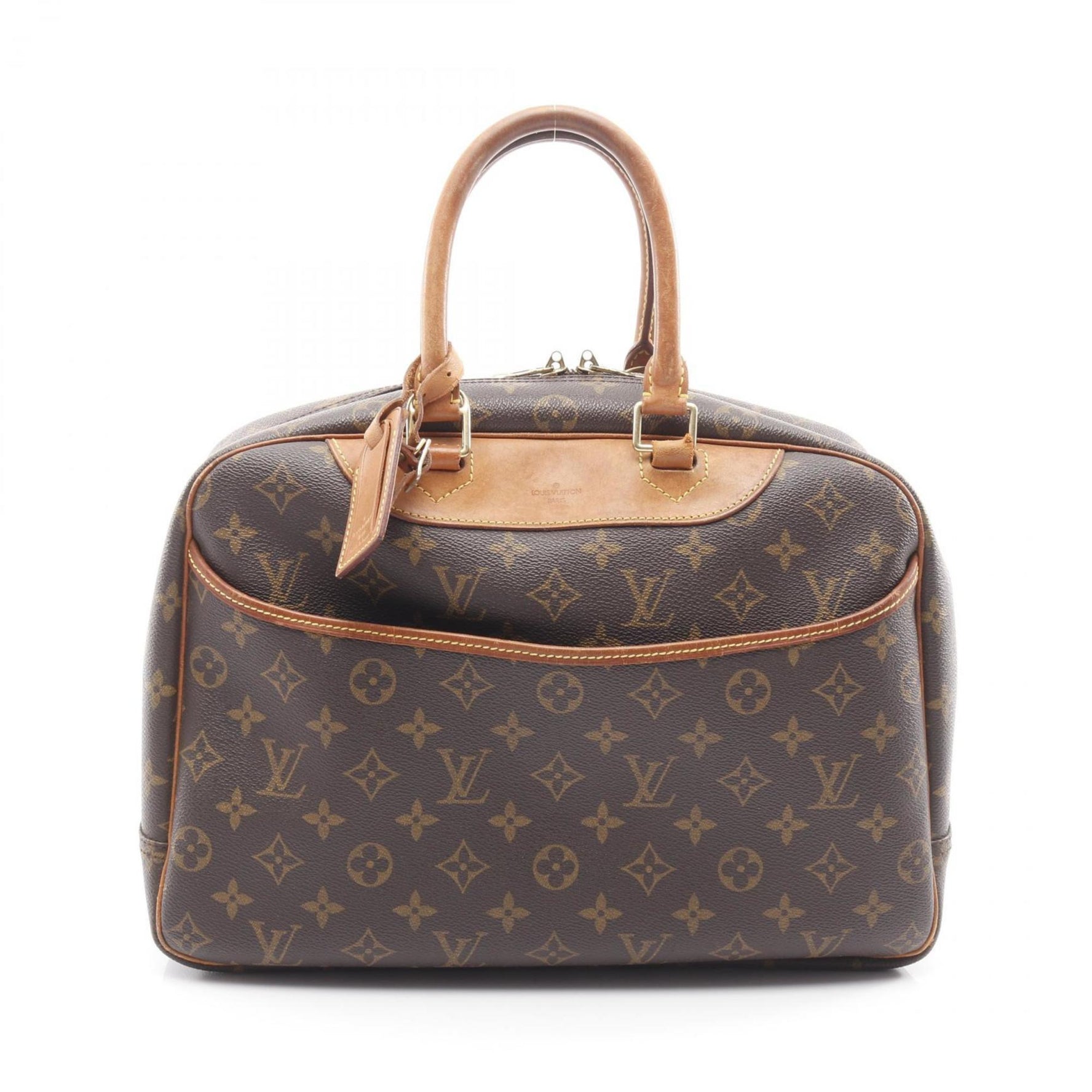 Louis Vuitton Deauville Bowling Vanity Handbag, Coated Canvas and Leather, Monogram