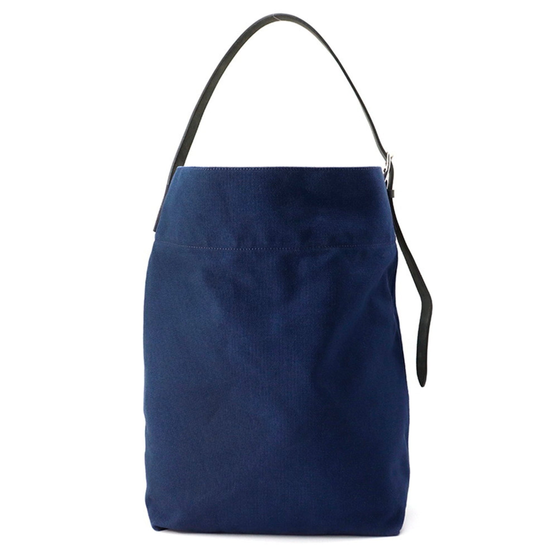 Hermes Etrivière Tote Bag Navy Black Toile Goelan Vache Hunter Y Stamp