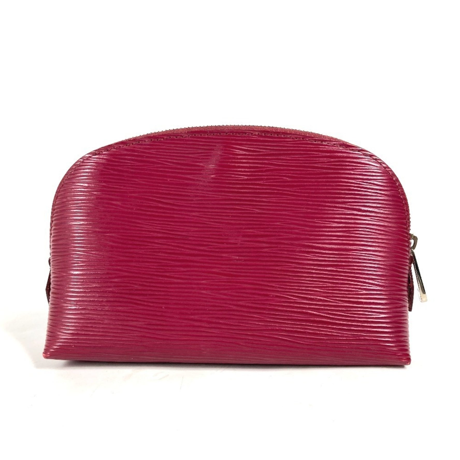 Louis Vuitton Epi Pochette Cosmetic Makeup Pouch Leather Fuchsia Pink