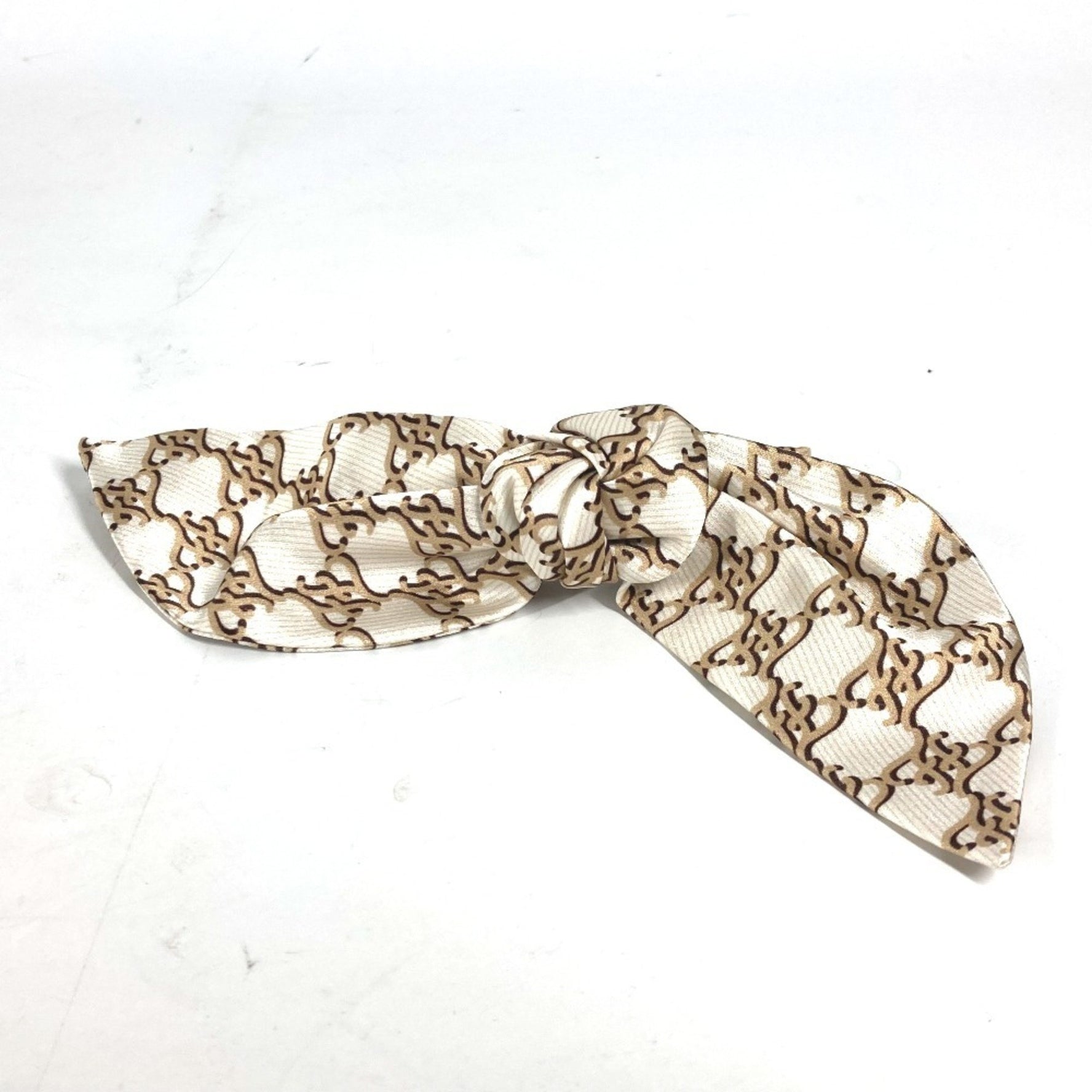 FENDI Ribbon Hair Hairpin Barrette Silk