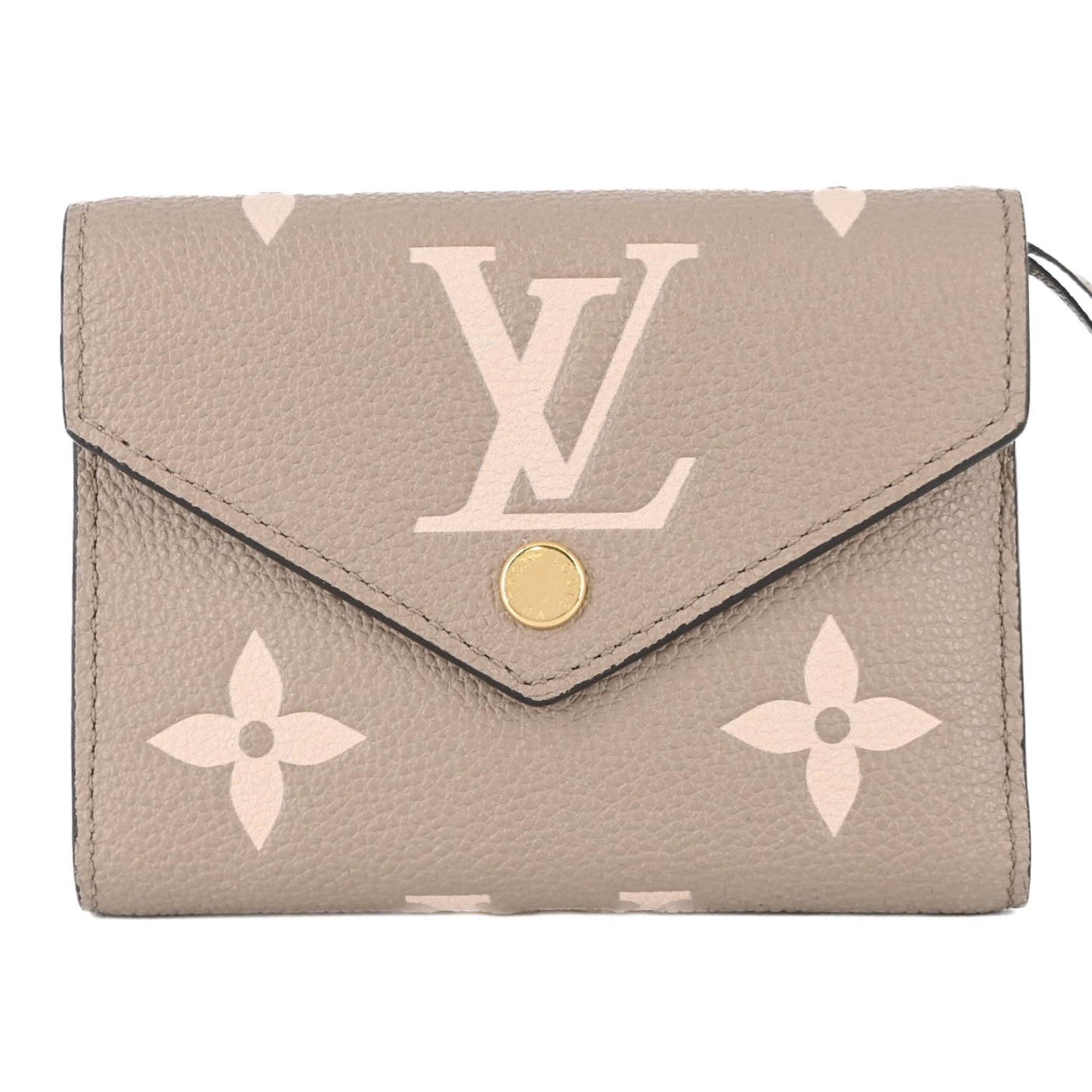 Louis Vuitton Monogram Empreinte Victorine Portefeuille Tri-fold Wallet in Tourtrell Creme
