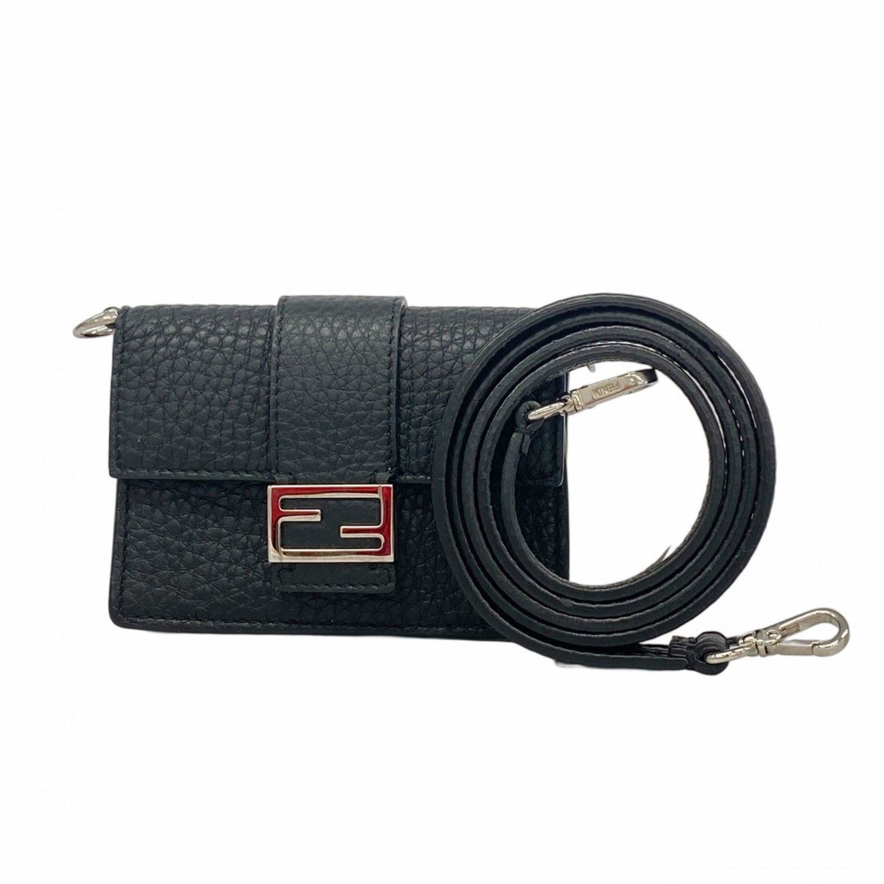 Fendi Pochette Micro Flat Bucket Leather Men's
