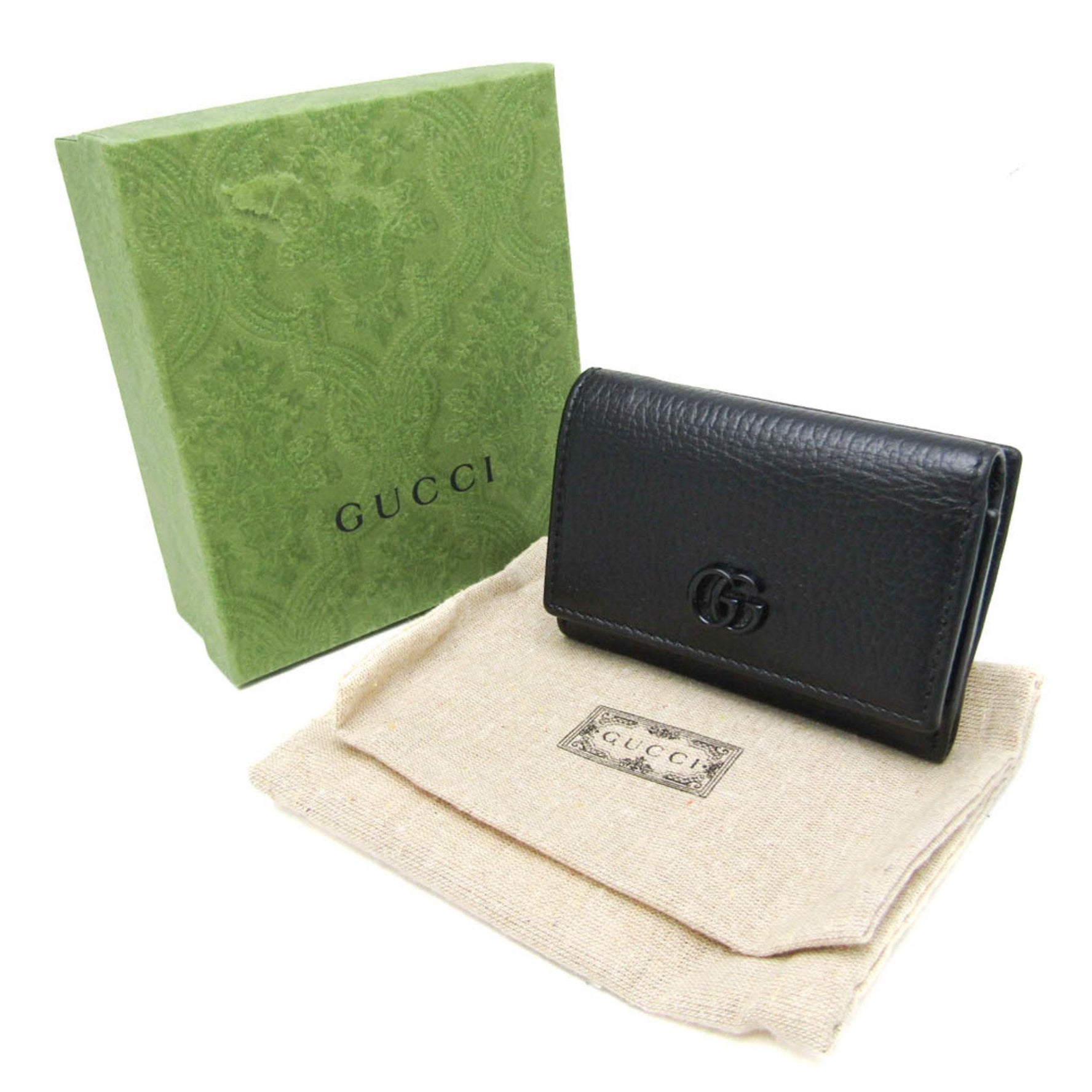 Gucci PETITE MARMONT Women's Leather Wallet (tri-fold) Black