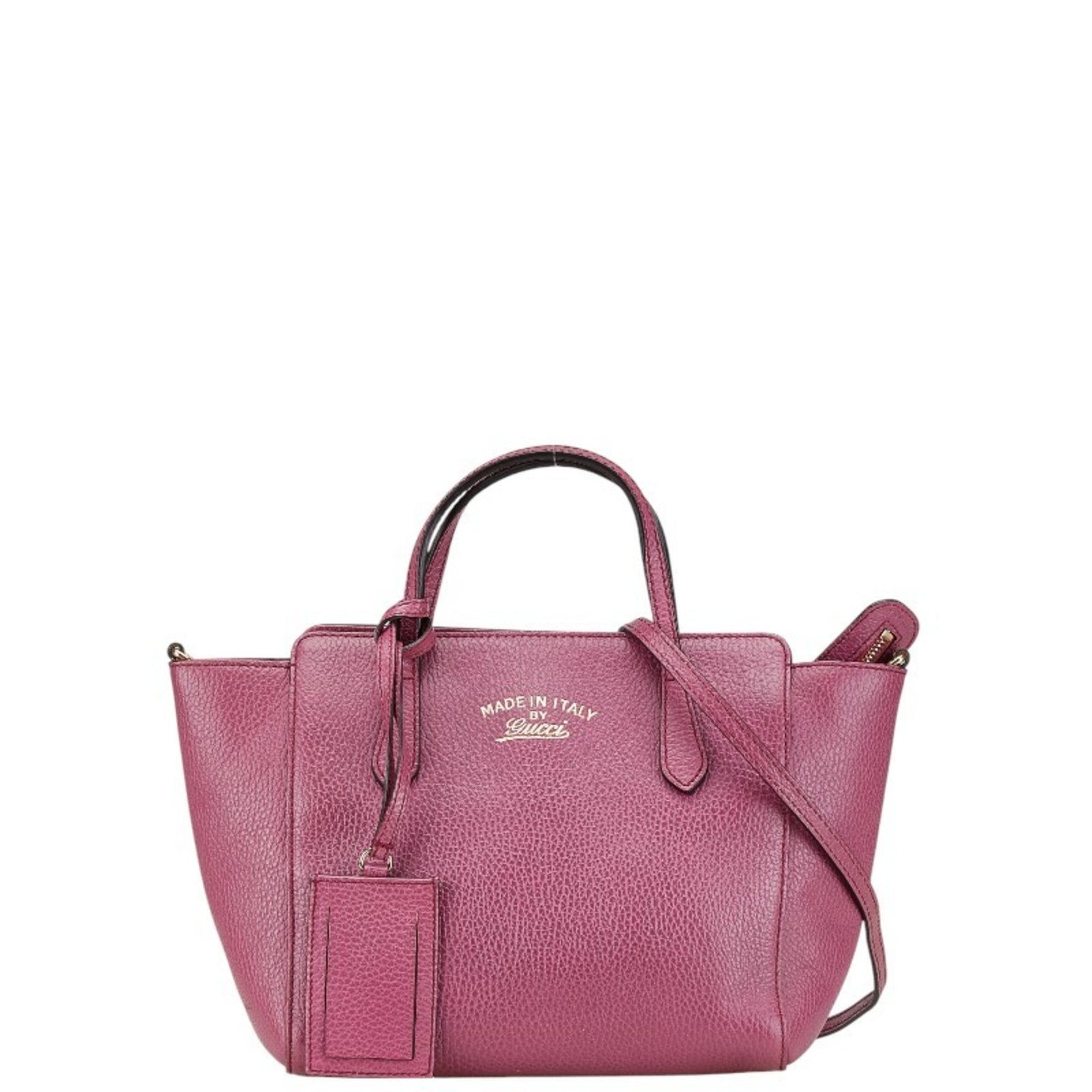 Gucci Swing Handbag Shoulder Bag Pink Leather Women's GUCCI