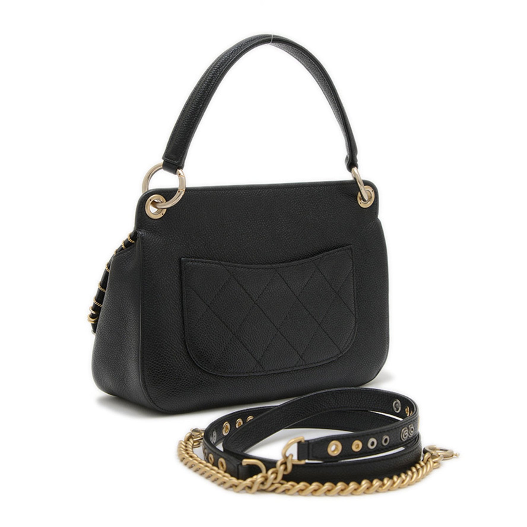Chanel Piercing Hand Shoulder Bag in Caviar Skin