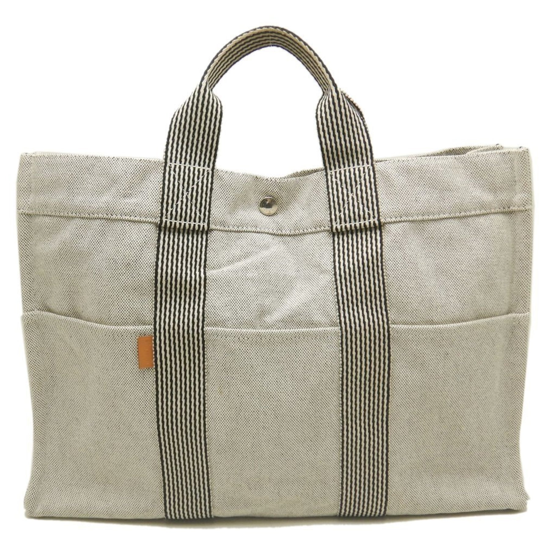 HERMES New Foule Tote MM Bag, Cotton