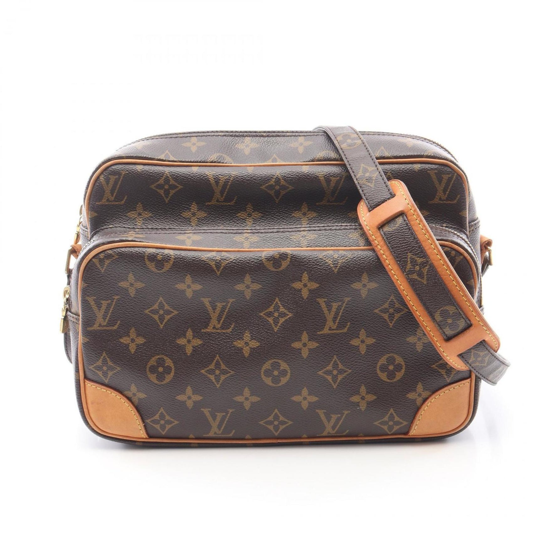 Louis Vuitton Nile Shoulder Bag Coated Canvas Leather Monogram