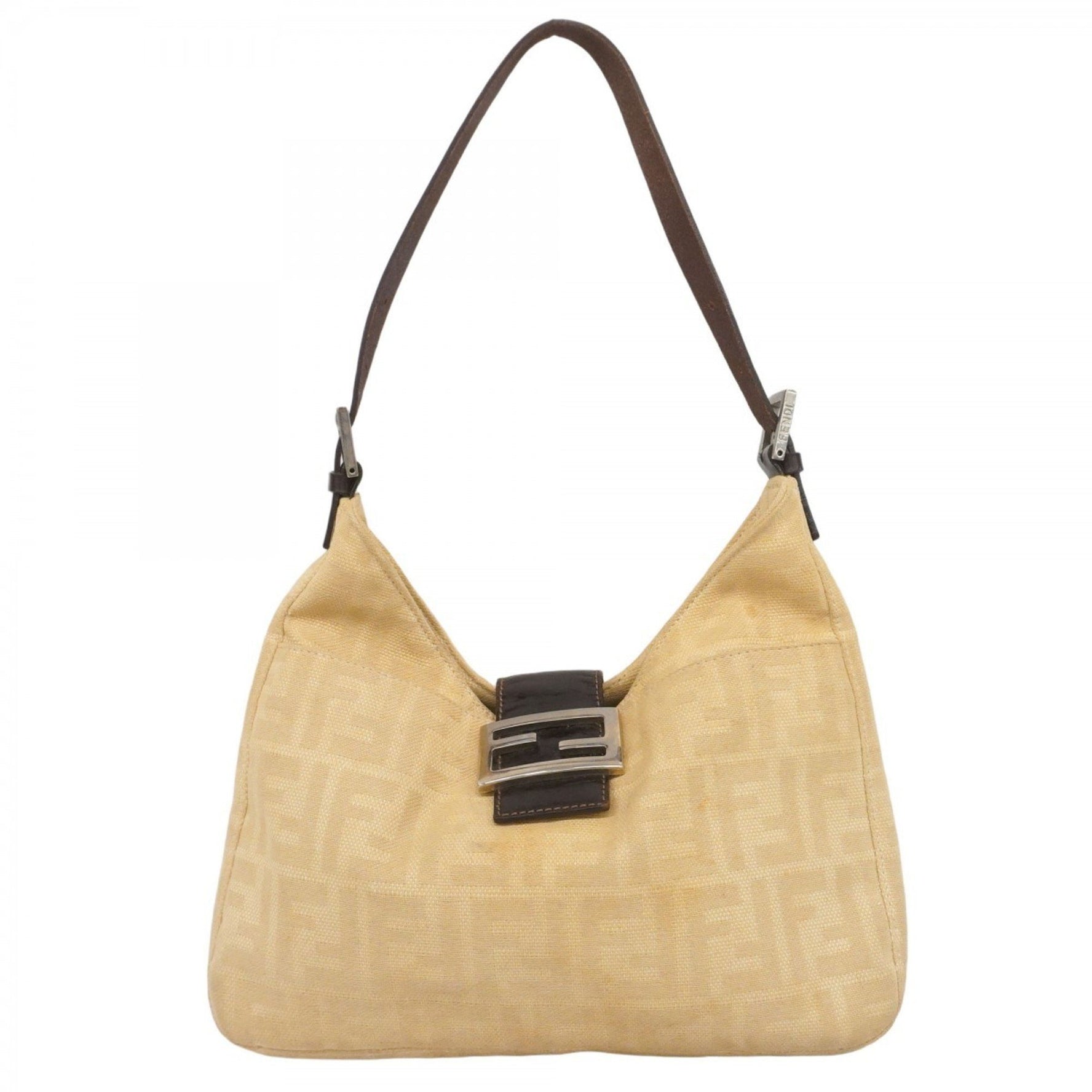 Fendi shoulder bag in Zucca canvas, beige and brown