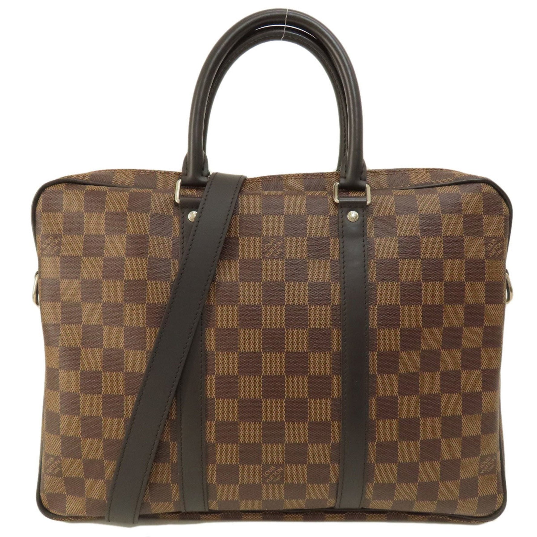 Louis Vuitton Porto Document Voyage PM Damier Ebene Bag Canvas