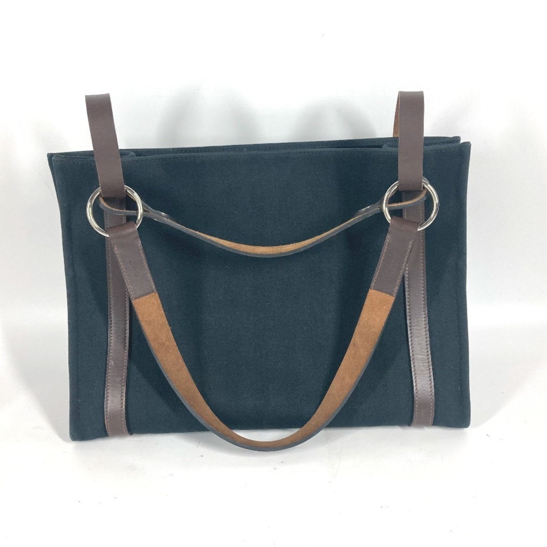 HERMES Cavallicolor Shoulder Bag Tote Canvas Men's Women's Black