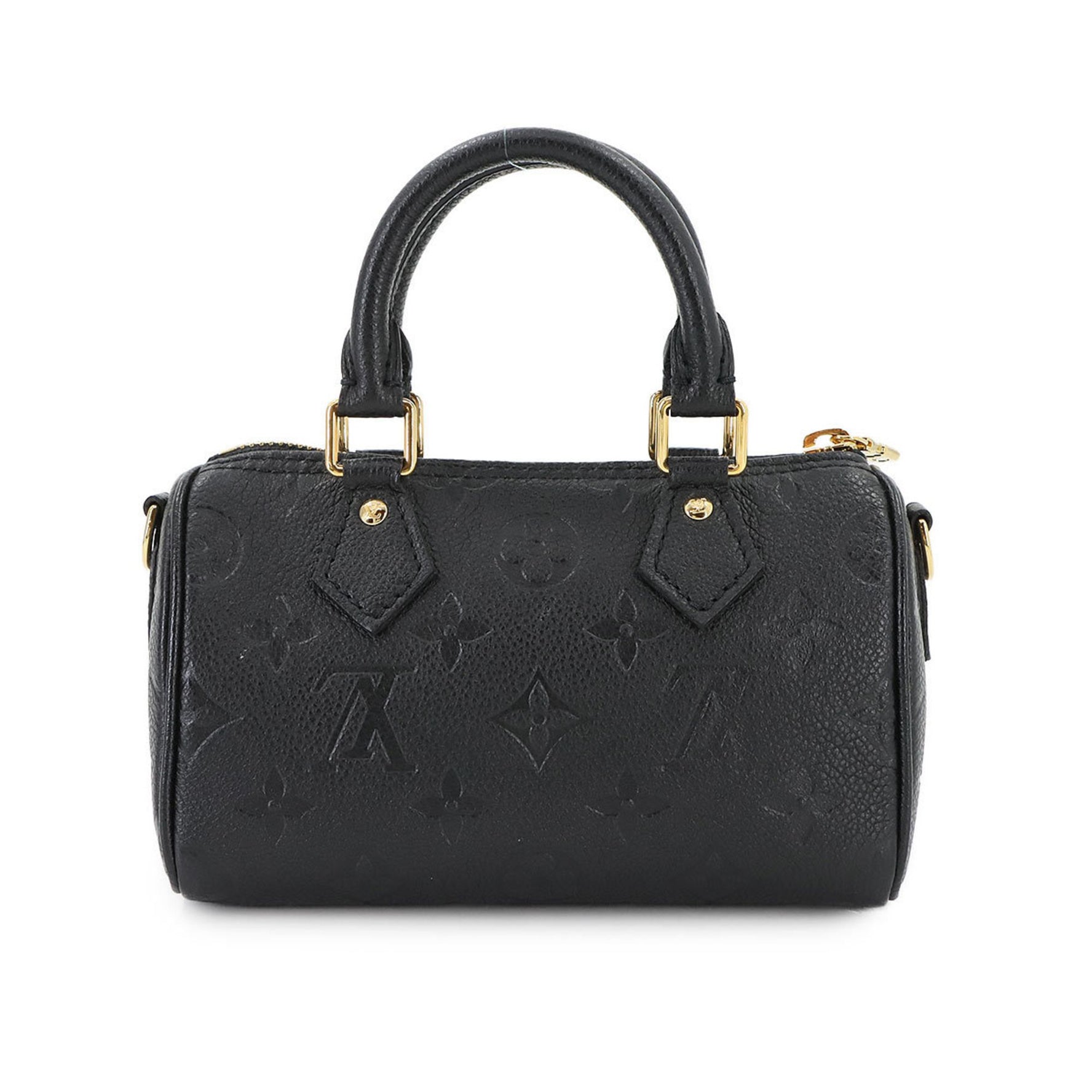 Louis Vuitton Monogram Empreinte Nano Speedy 2-way Handbag/Shoulder Bag, Noir, RFID