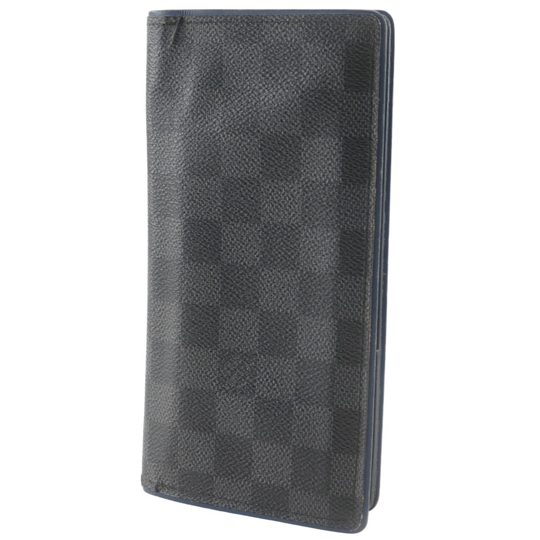 Louis Vuitton Brazza Portefeuille Long Wallet Damier Graphite Canvas Neptune, Made in France, 2015, Open