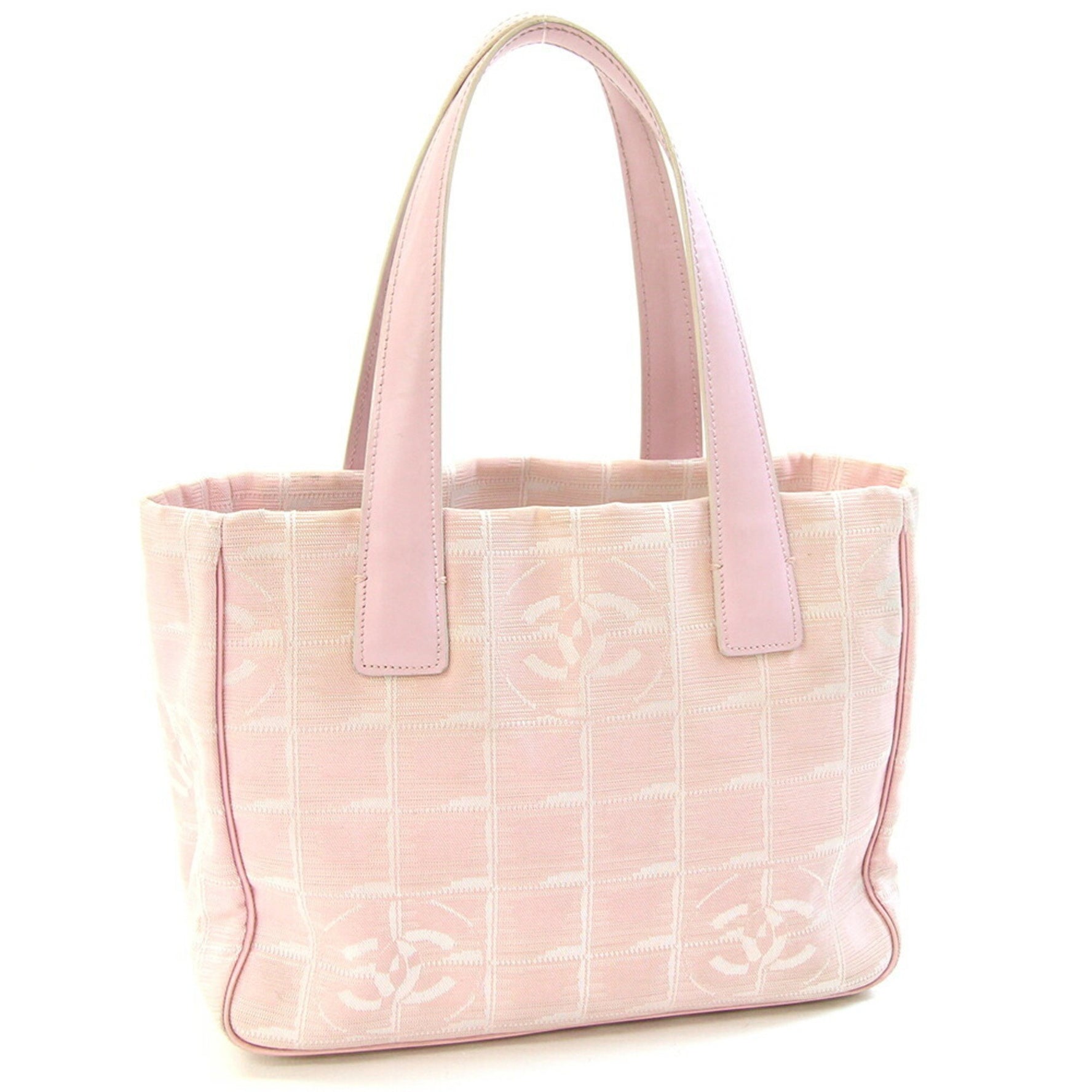Chanel Handbag New Travel Line Tote TPM Pink Canvas Mini Coco Mark Women's CHANEL