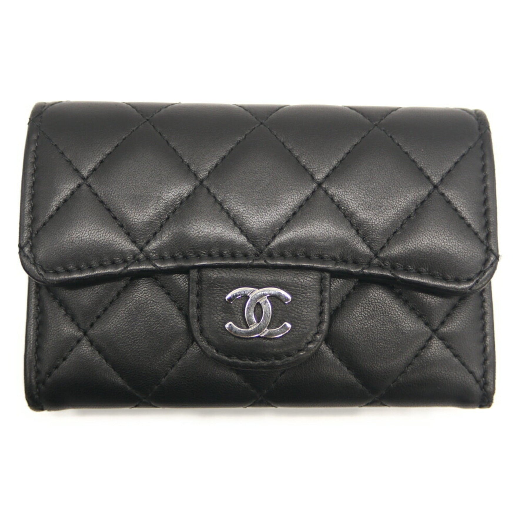 CHANEL Matelasse Lambskin Card Holder Business Case