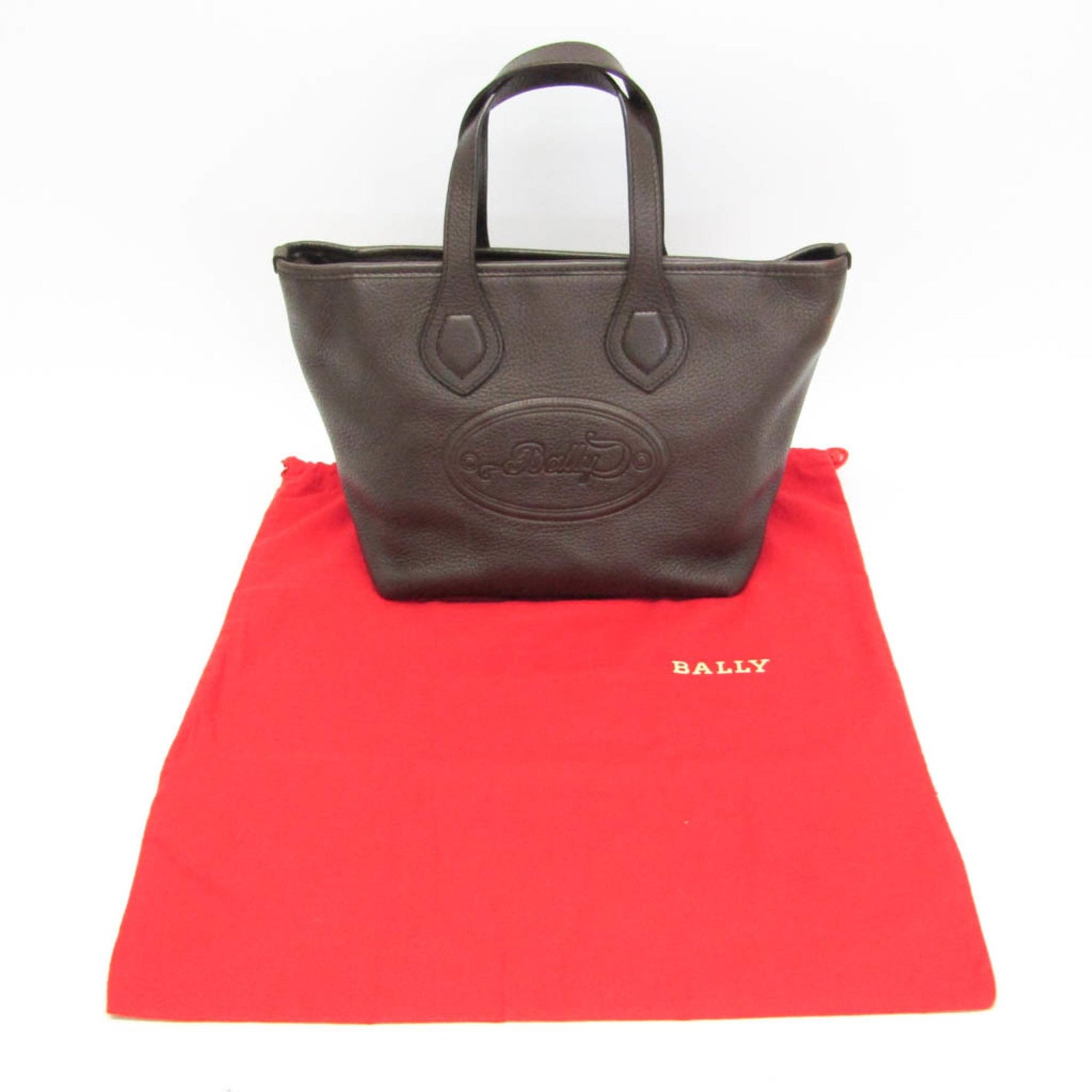 Bally BARDEAU-L Women's Leather Handbag Dark Brown
