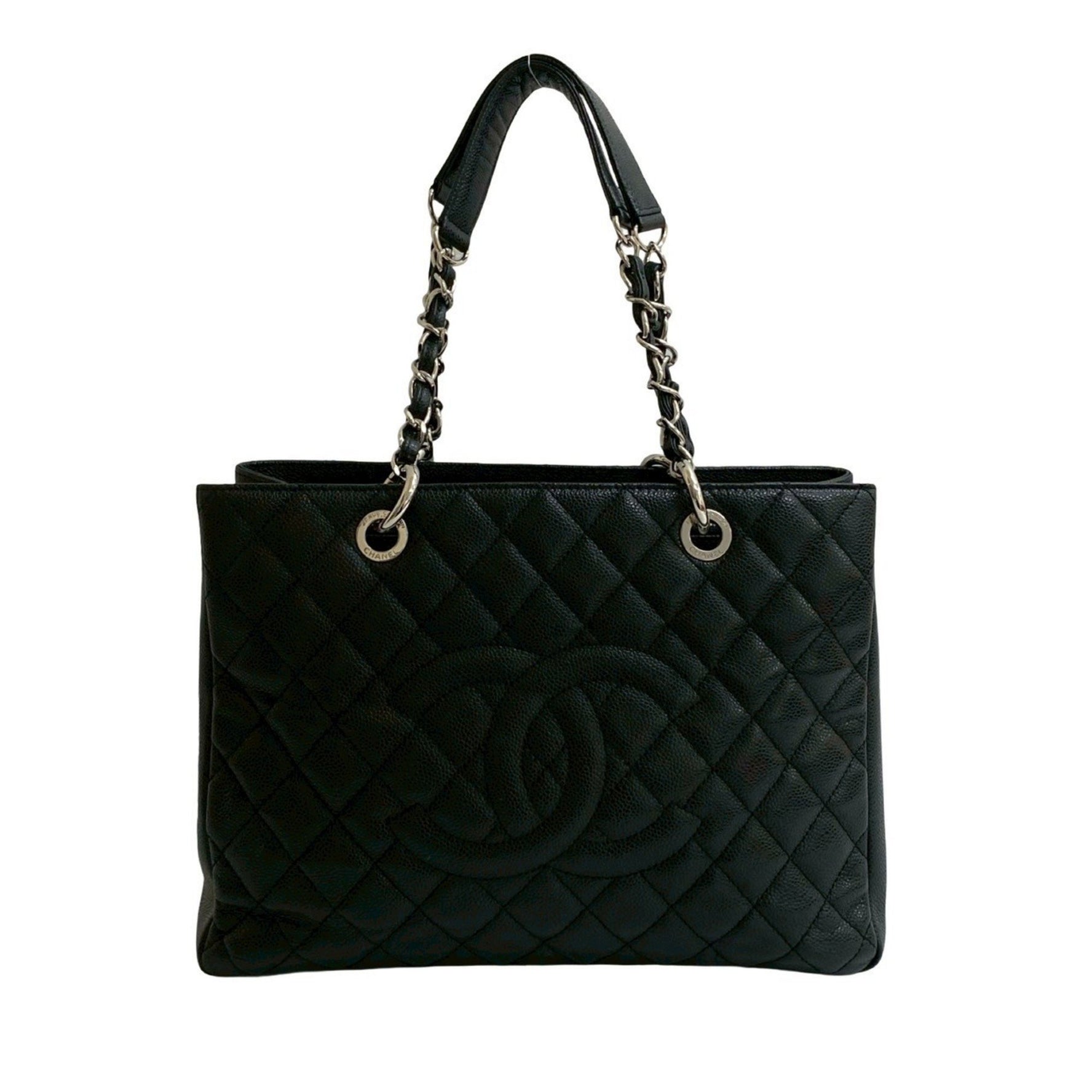 CHANEL Matelasse GST Coco Mark Caviar Leather Chain Tote Bag