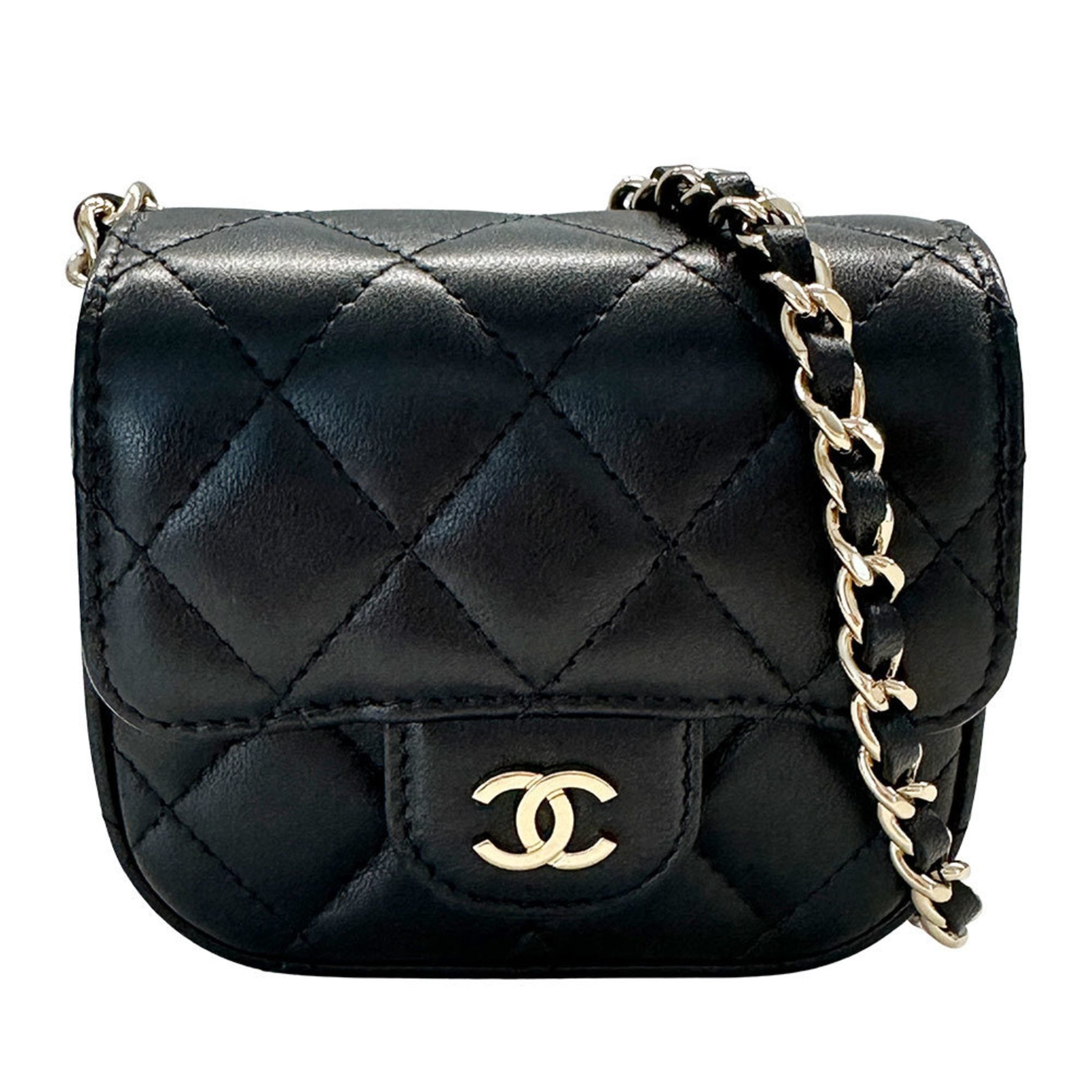 CHANEL Matelasse Mini Shoulder Bag in Lambskin with Gold Hardware