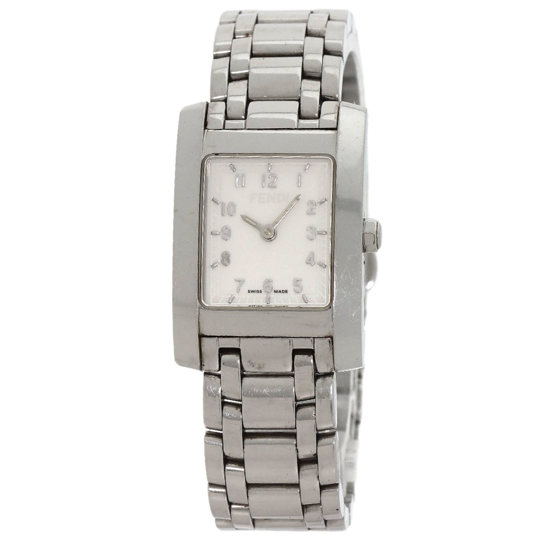 FENDI Square Face Watch Stainless Steel SS Ladies