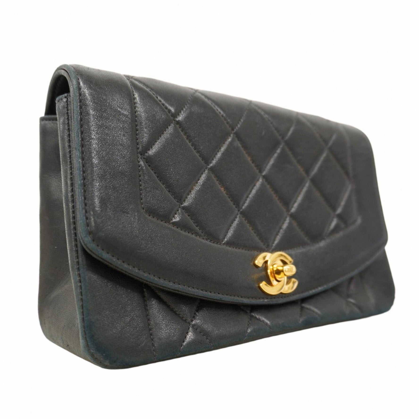 Chanel Diana Shoulder Bag, Chain Lambskin